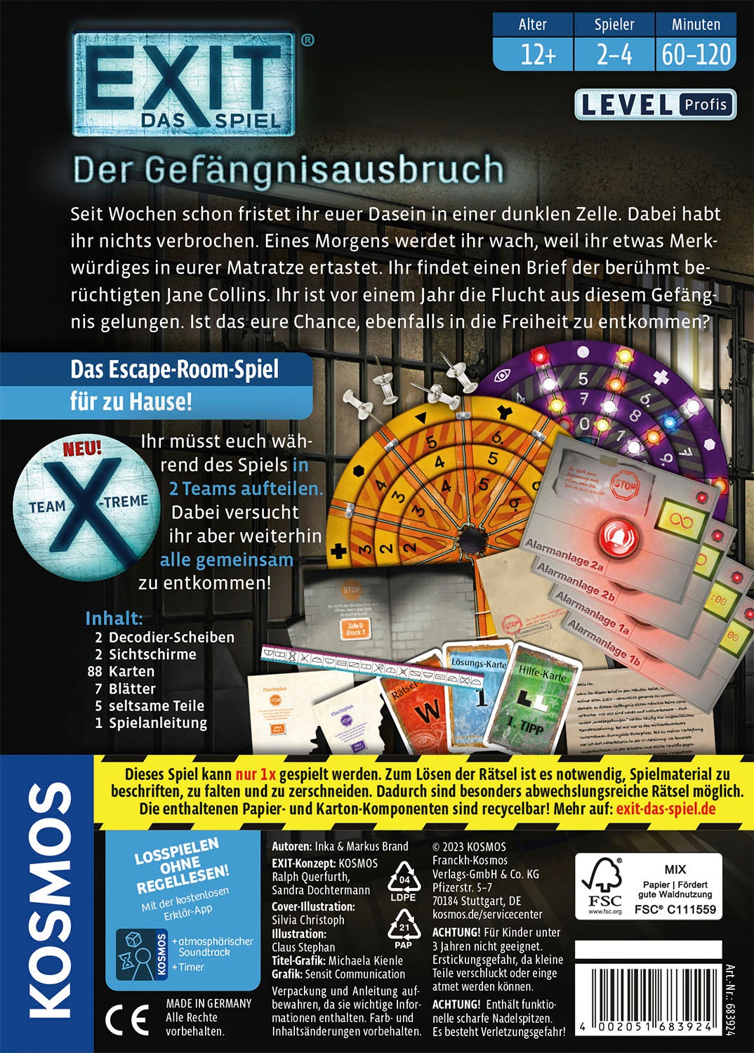 Kosmos Spiel »EXIT, Das Spiel, Der Gefängnisausbruch«, Made in Germany