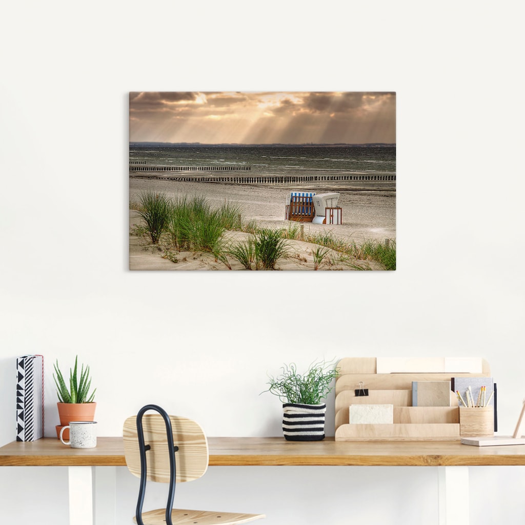 Artland Wandbild »Schwarzer Busch Strand auf Insel Poel«, Strand, (1 St.)