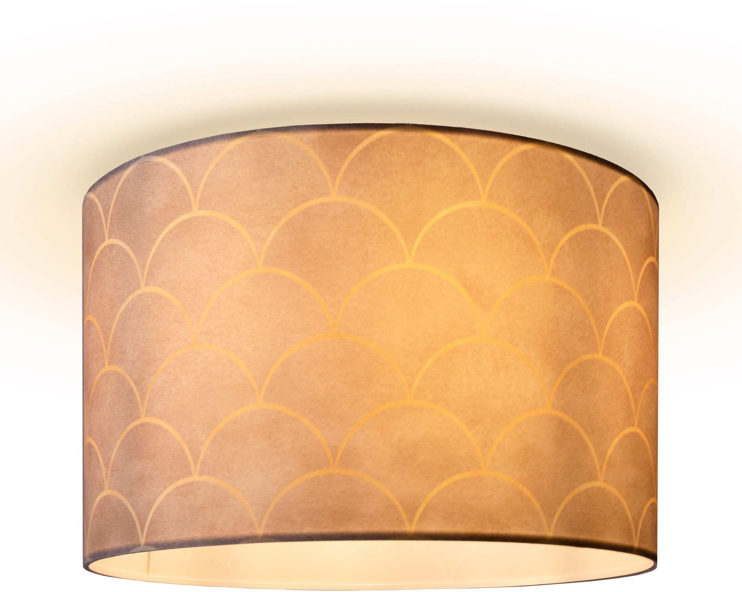 Paco Home Deckenleuchte »Hugo Pillar« E27 Stoffdeckenleuchte Rund Wohnzimmer Schirmlampe Decke Vintage Modern