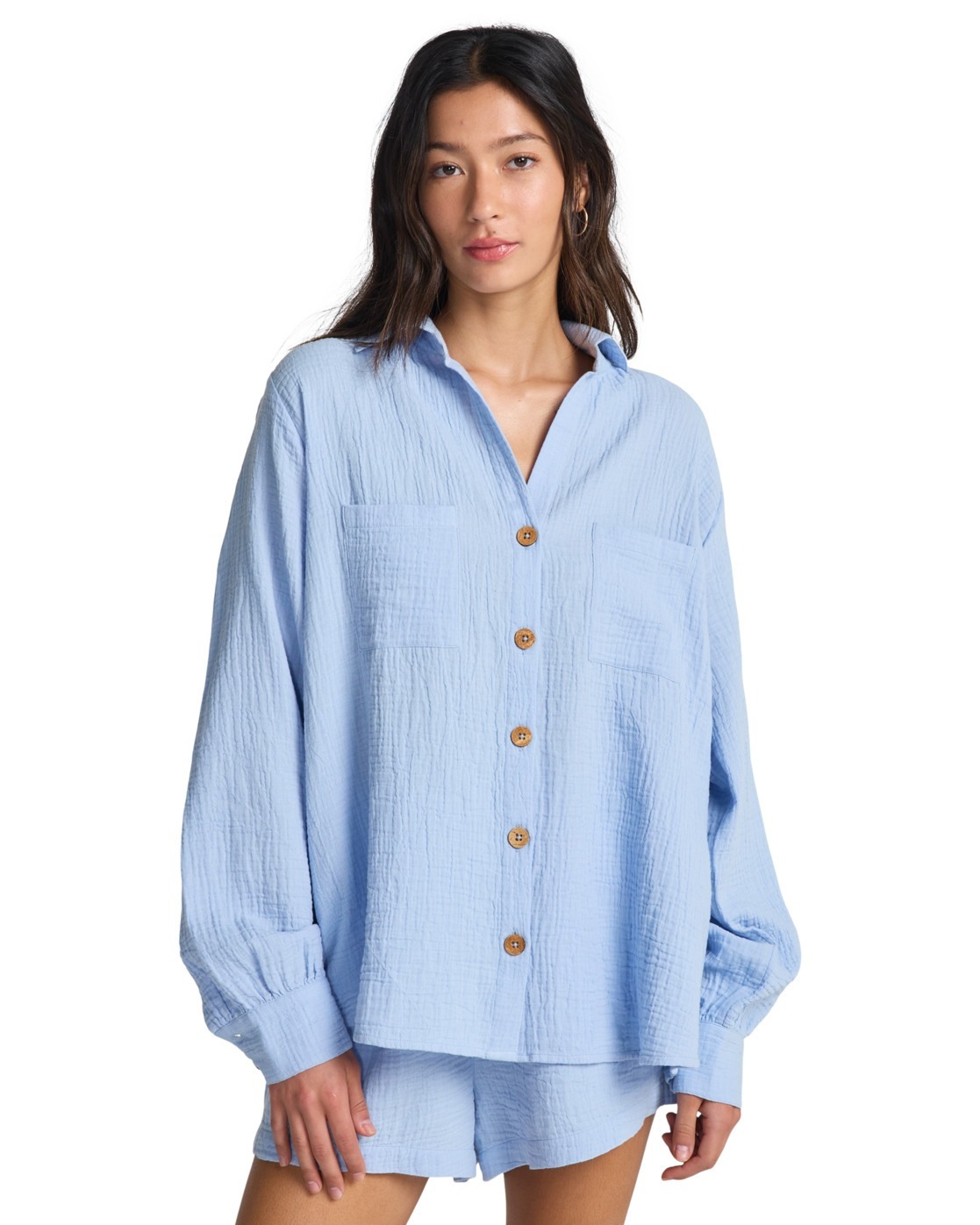 Billabong Hemdblusenkleid "SWELL BLOUSE" aus Baumwolle