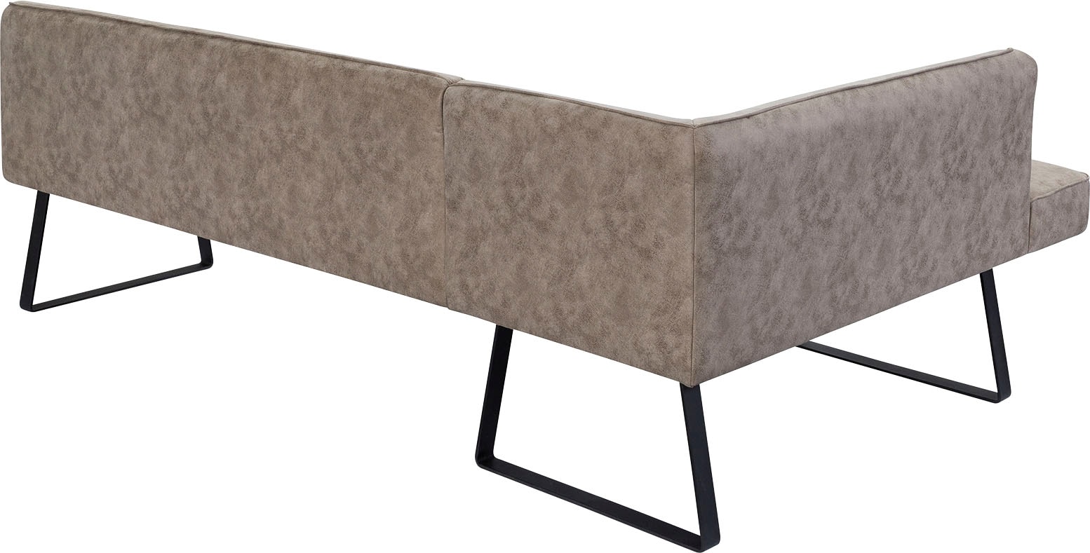 exxpo - sofa fashion Eckbank »Americano«, mit Keder und Metallfüßen, Bezug in verschiedenen Qualitäten