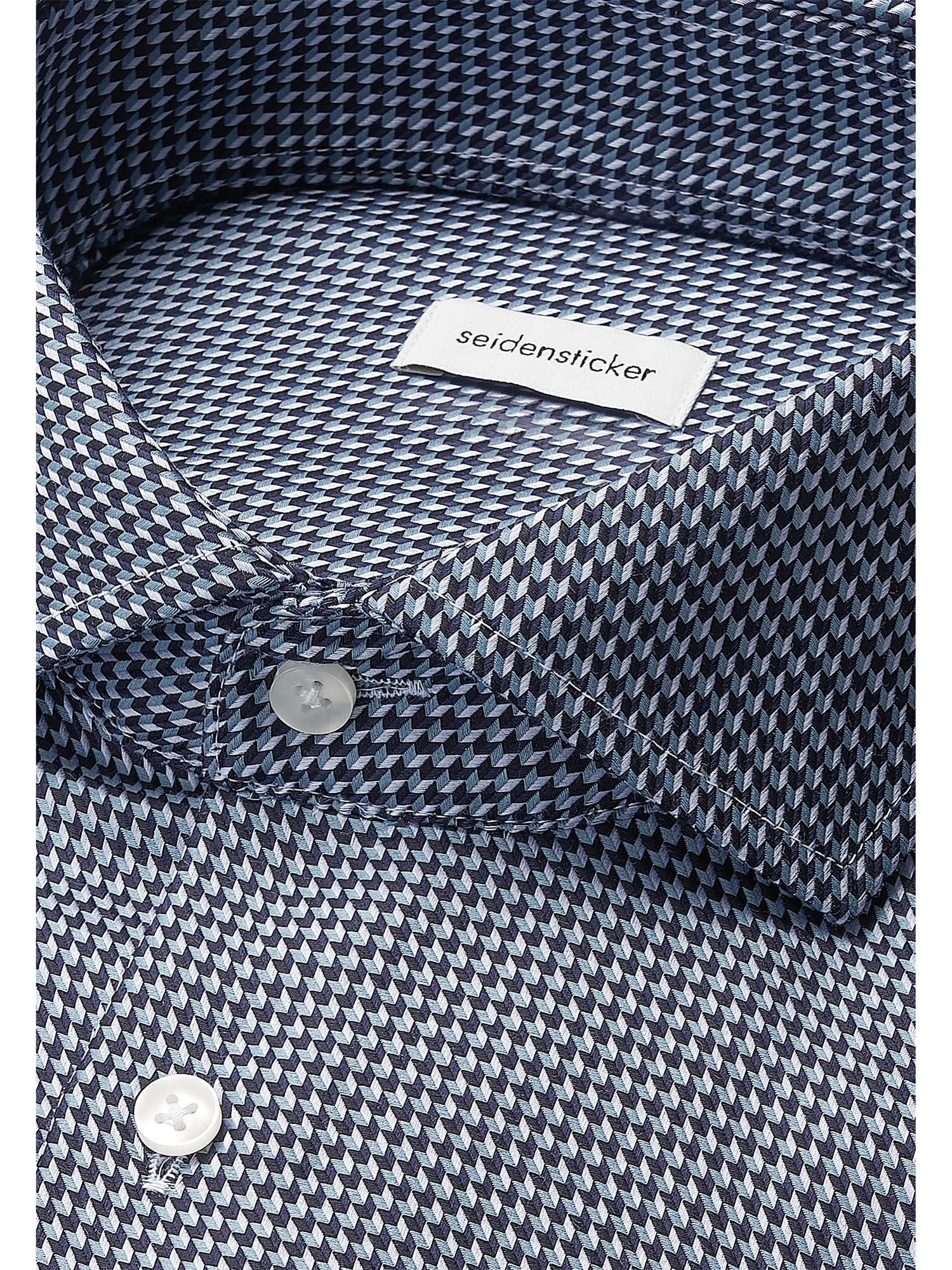 seidensticker Businesshemd »Schwarze Rose« Regular 1/1 Kentkragen Pepita