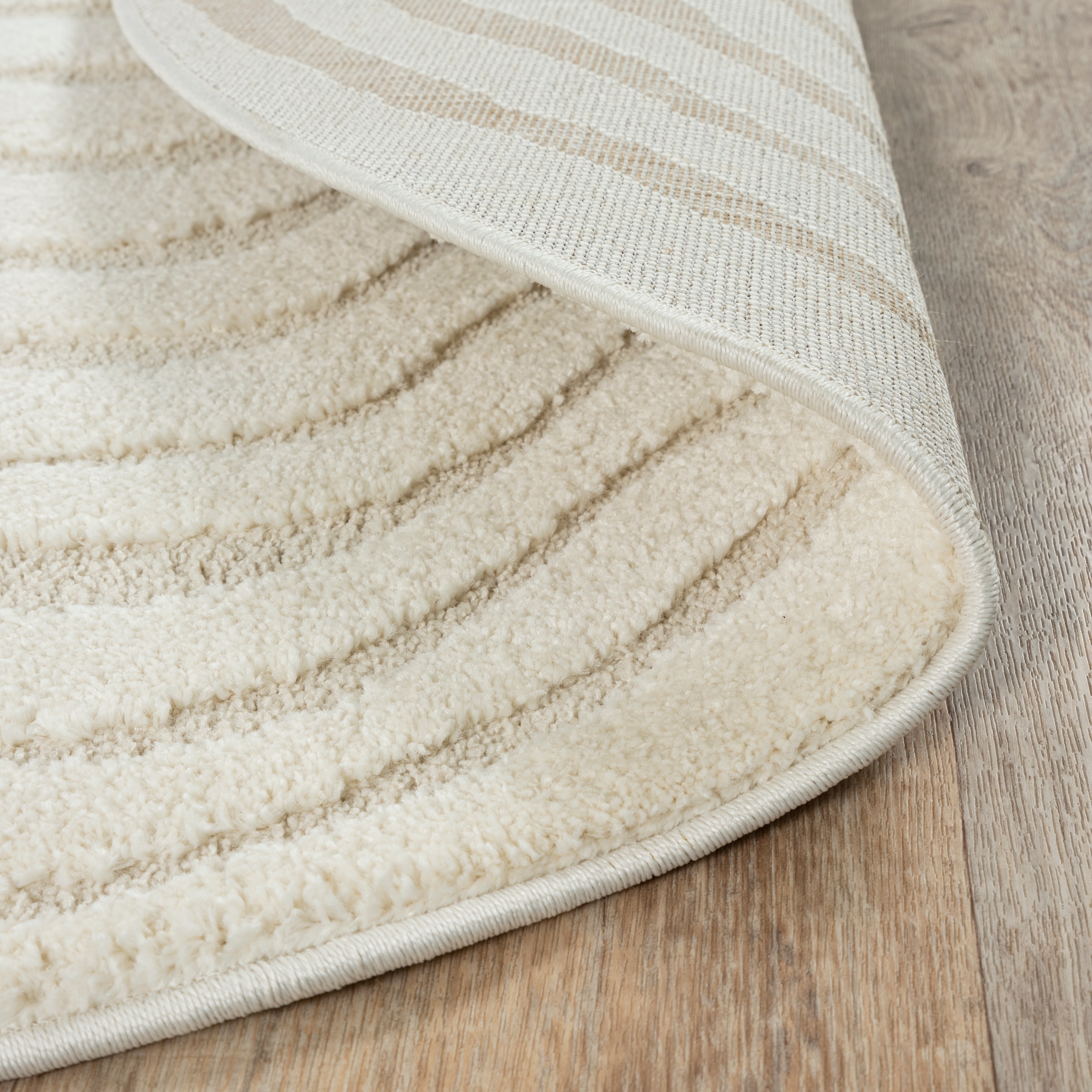 merinos Teppich »Elio« rund 16 mm Höhe moderner Kurzflor Teppich mit Hoch-Tief-Effekt, 3D Effekt