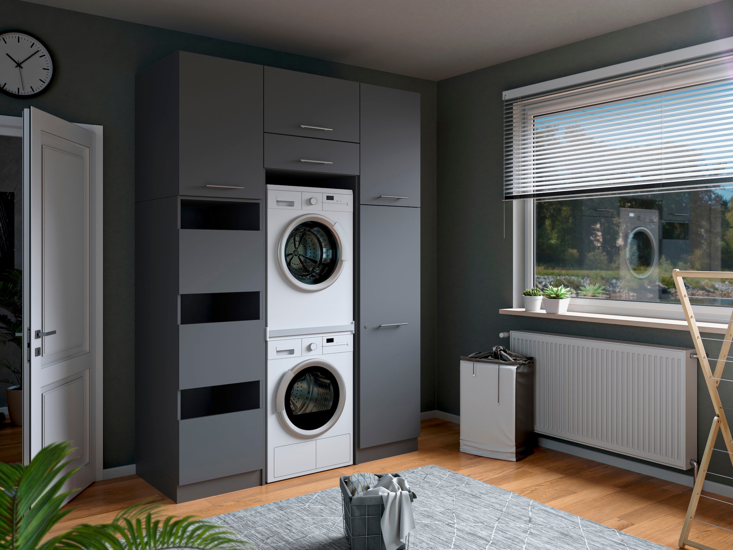 Laundreezy Mehrzweckschrank-Set »Laundreezy, 6-tlg. Mehrzweckschrank-Set B/H/T 168/238/68 cm« 6 Stk. tlg.