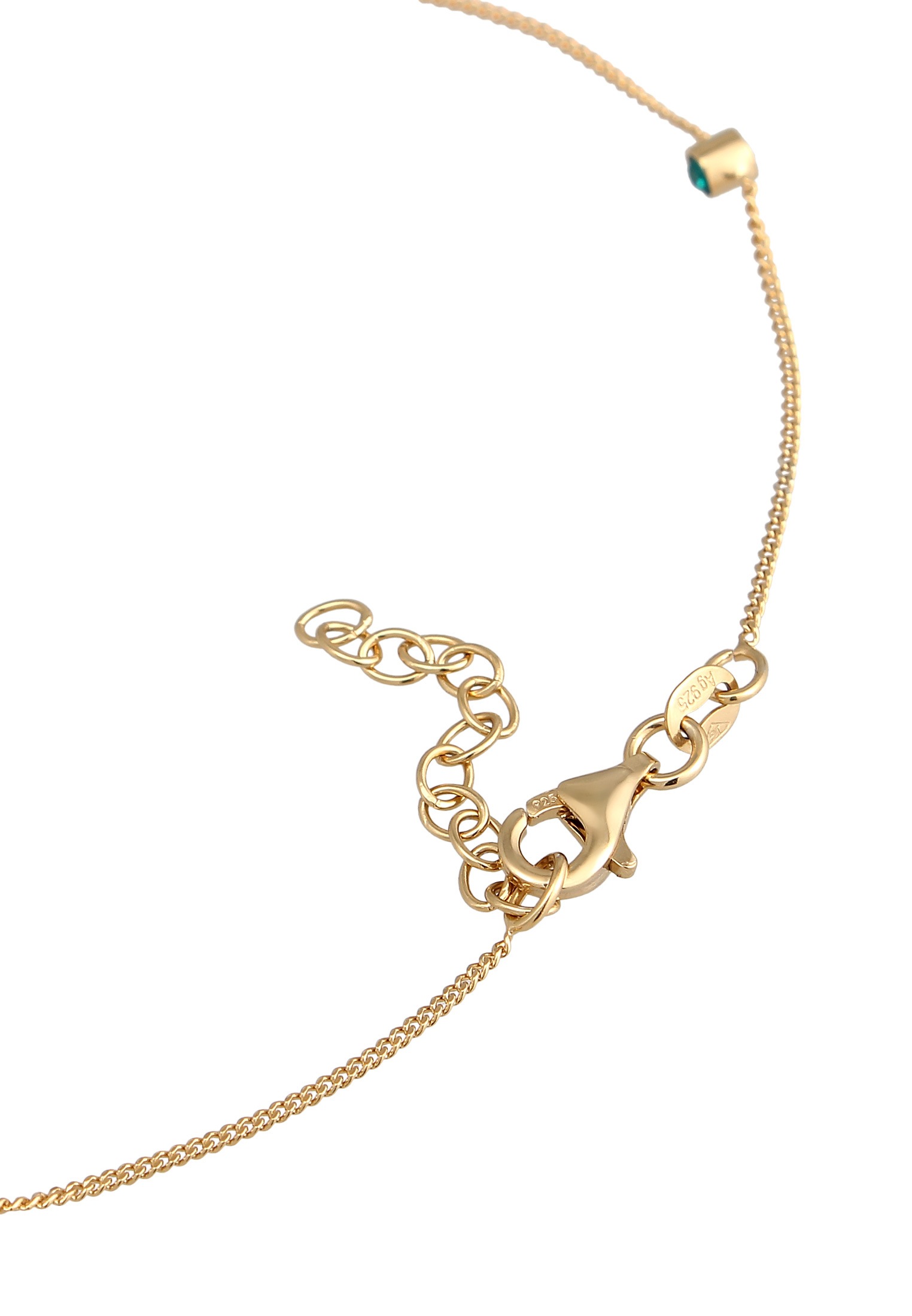 Elli Fußkette »Fußschmuck Fußkettchen Kristalle 925 Silber«