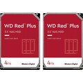 Western Digital HDD-NAS-Festplatte »WD Red Plus«, 3,5 Zoll, 2 x WD Red Plus 4TB