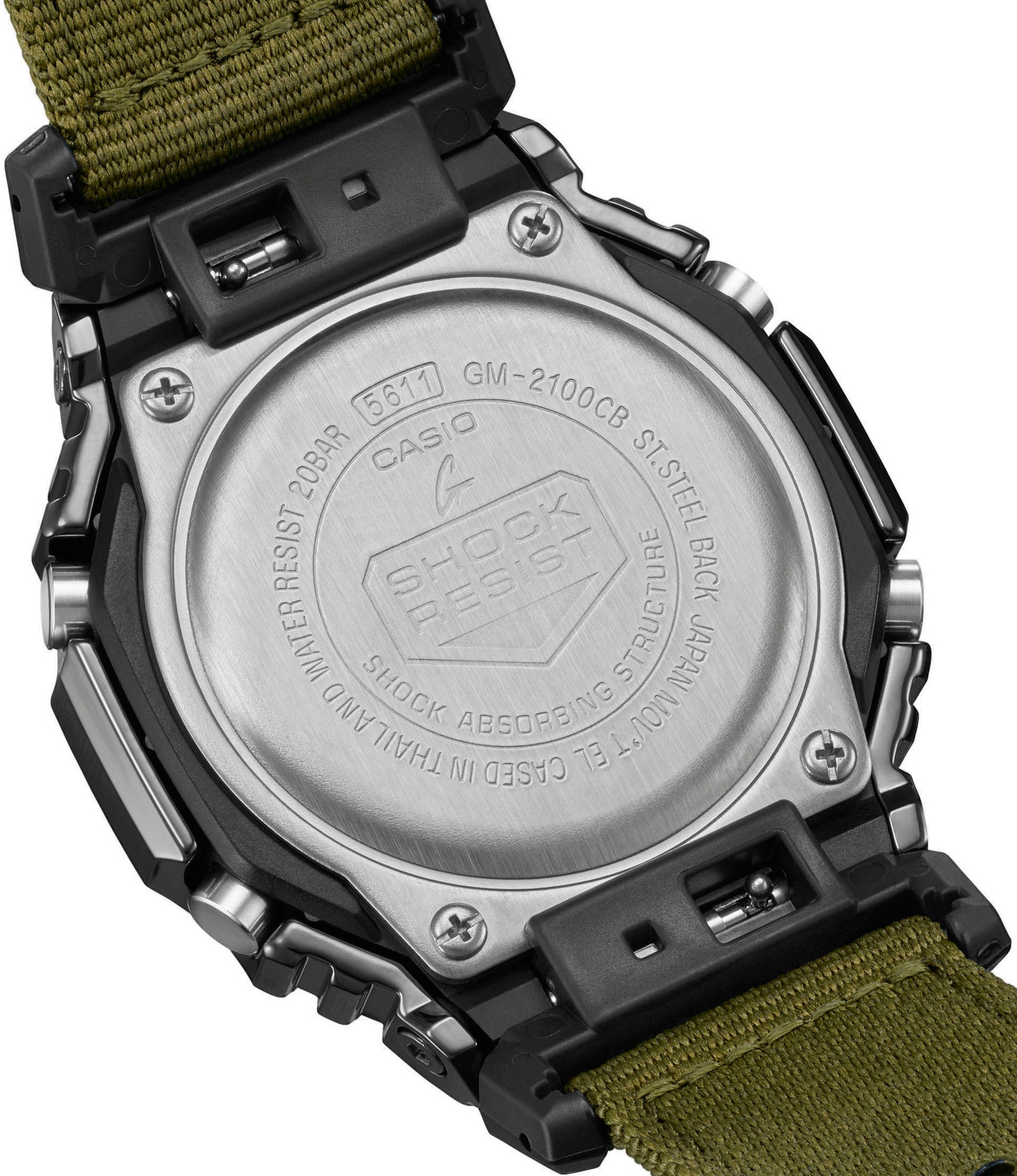 CASIO G-SHOCK Chronograph, Quarzuhr,Armbanduhr,Herrenuhr,digital, bis 20bar wasserd.Textilarmband