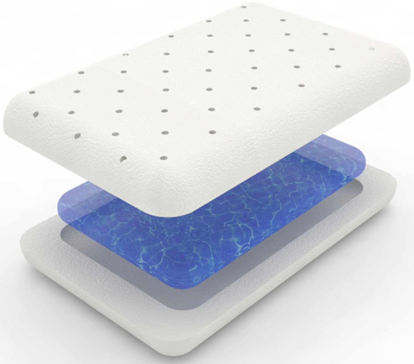 Mediflow, Wasserkissen » Original Visco-Gelschaum-Wasserkissen«, weiß, Baumwolle, Viskoschaum, B/H/L: 50 cm x 70 cm, weiß