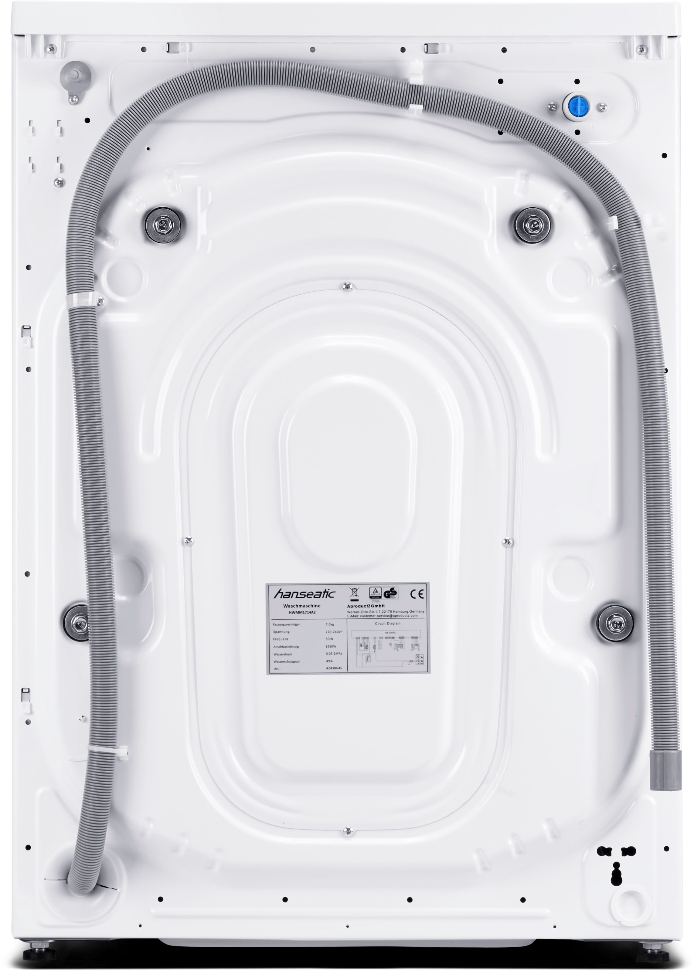 Hanseatic Waschmaschine »HWMM1814A2«, 8 kg, 1400 U/min, Schnellwaschprogramm