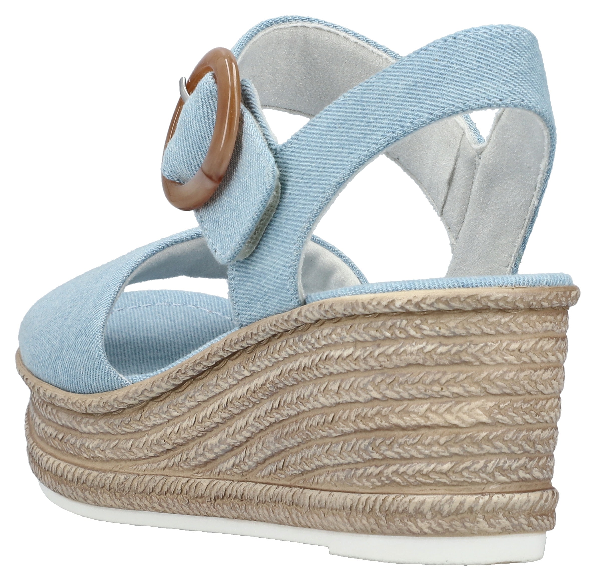 Rieker Keilsandalette  Sommerschuh, Plateausandale, Urlaubschuh mit Klettverschluss