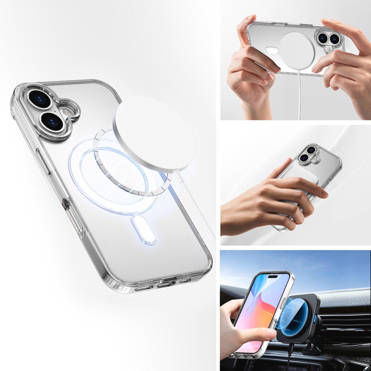 4smarts Handyhülle »360° Premium Protection Set für Apple iPhone 16 Plus«, Backcover, Schutzhülle, Handyschutzhülle, Case, Schutzcase, stoßfest