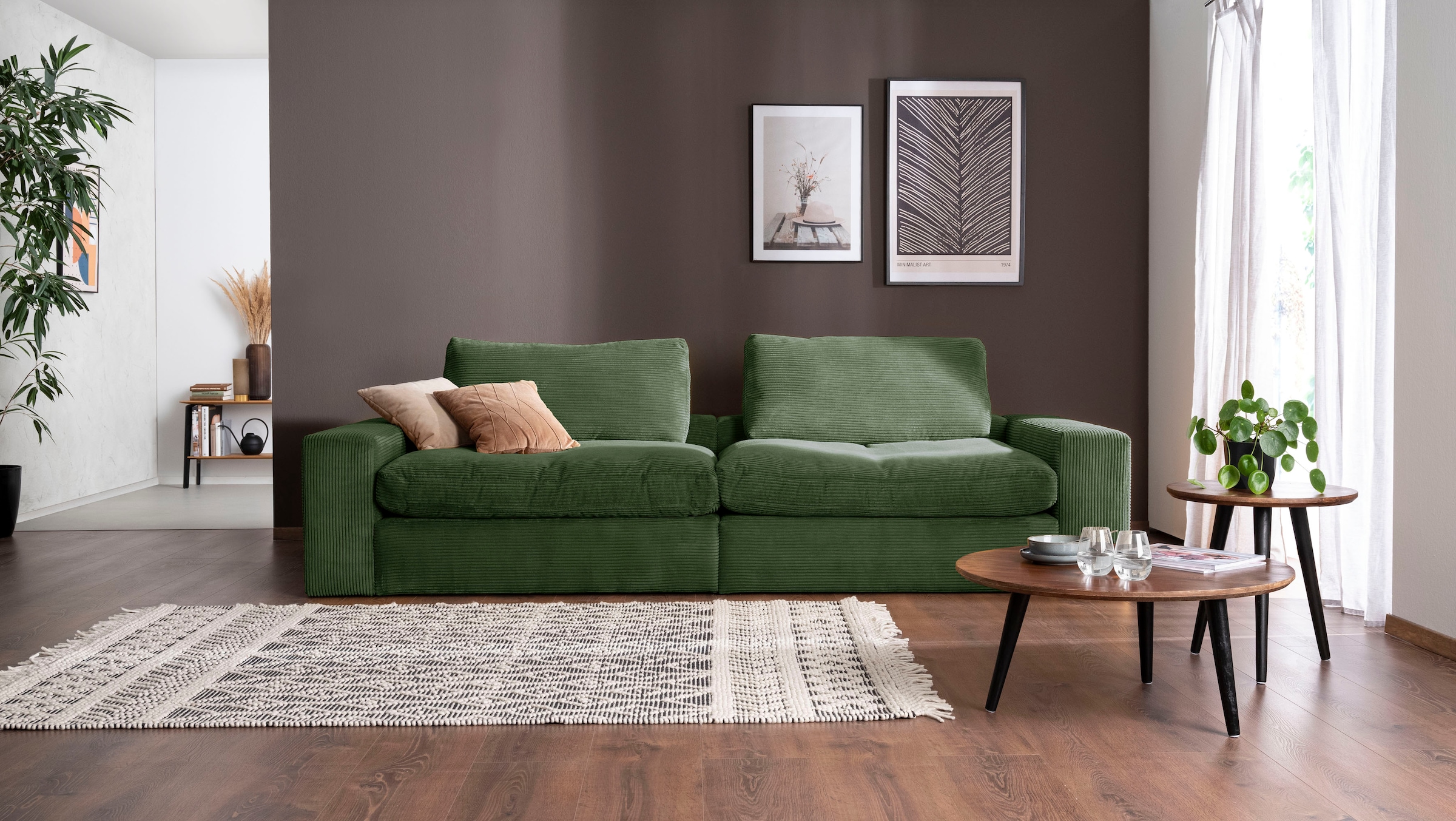 Big-Sofa »Sandy«, 256 cm breit und 123 cm tief, in modernem Cordstoff