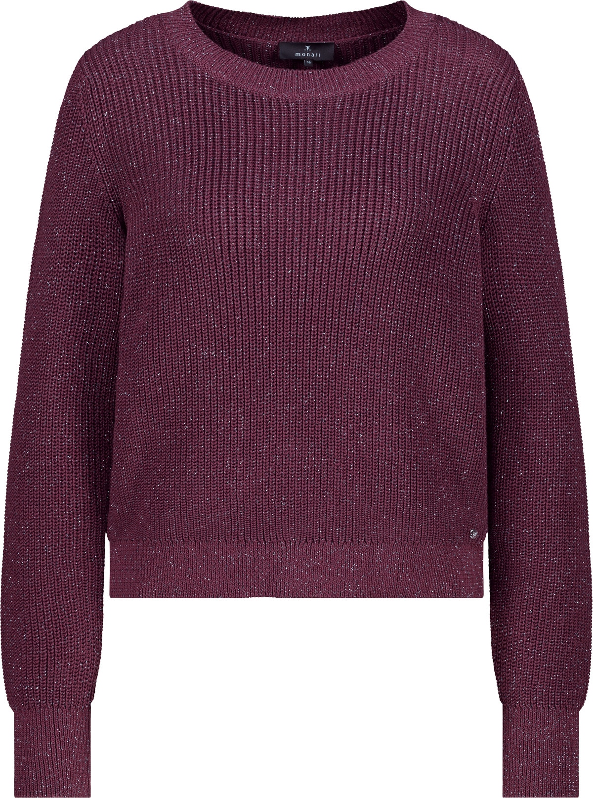 Monari Strickpullover »Pullover Basic Lurex«, Mit Rundhalsausschnitt