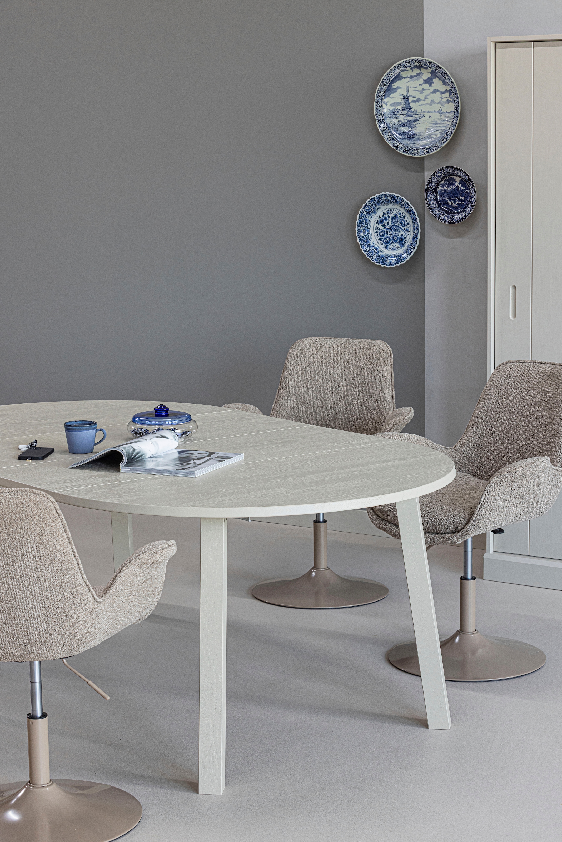 WOOOD Kulissentisch »Tablo mit FSC®-Mix Eichenholz ausziehbar, Ø 120 bis B 200 x H 75 cm« Ausziehbar von 120 bis 200 cm, Tragkraft 150 kg, sichtbare Maserung