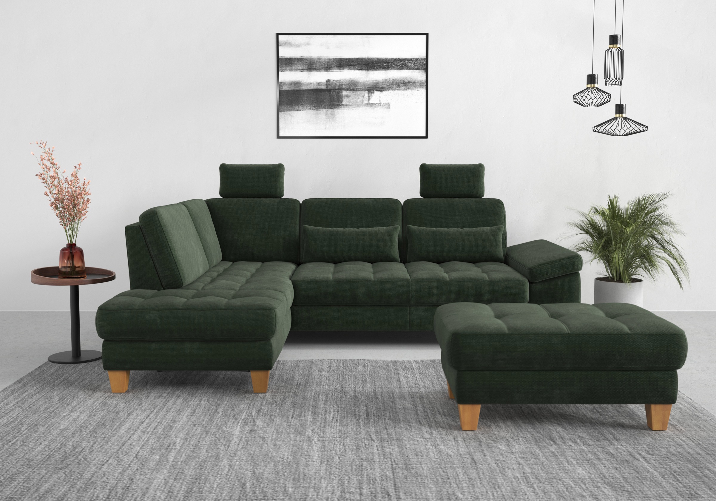 sit&more Ecksofa »Westham L-Form«, mit Ottomane, mit oder ohne Bettfunktion, Bettkasten, Verstellung