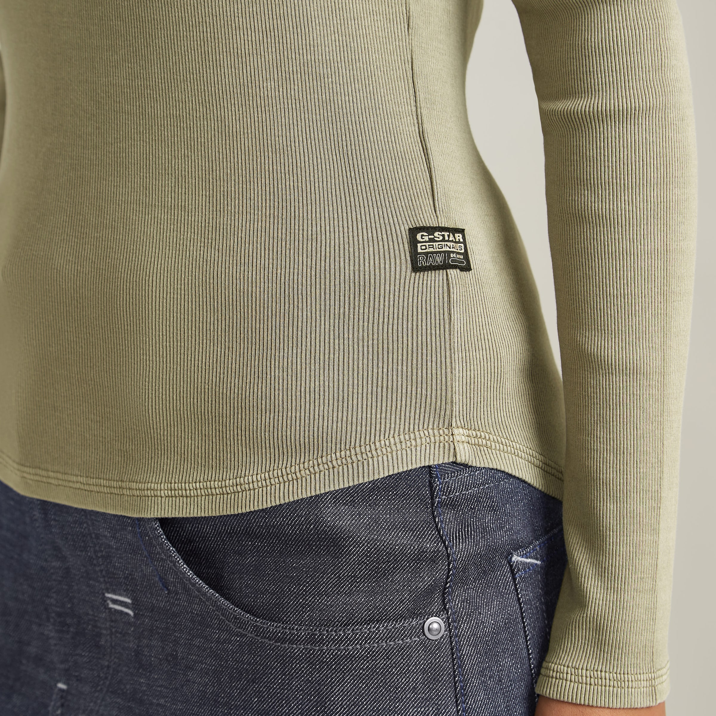 G-STAR Langarmshirt »Tops Overdyed slim«, im Overdyed-Look
