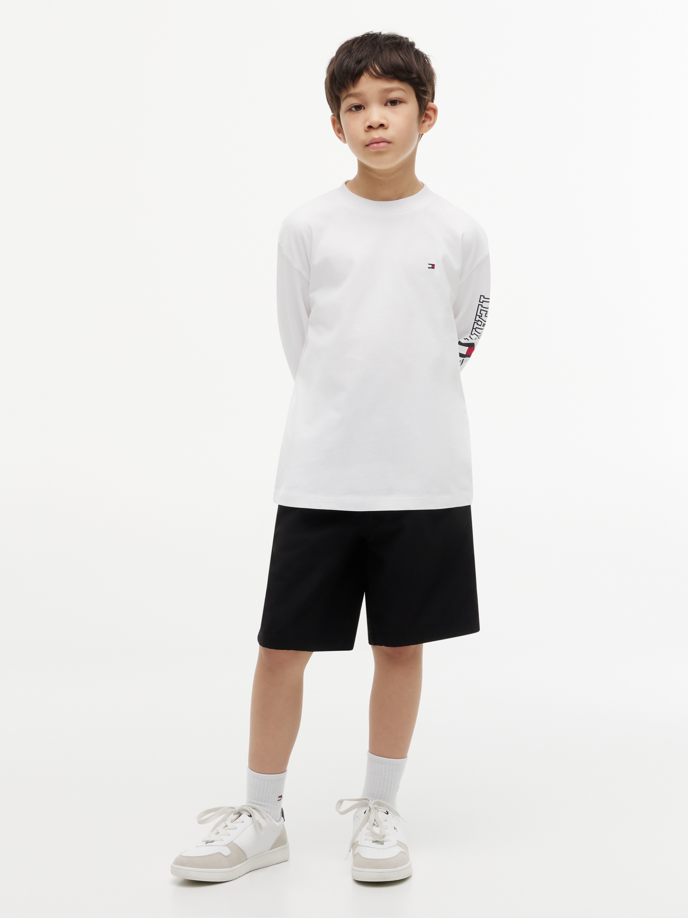 Tommy Hilfiger Langarmshirt Regular Fit, Kinder bis 16 Jahre, Druck auf einem Arm