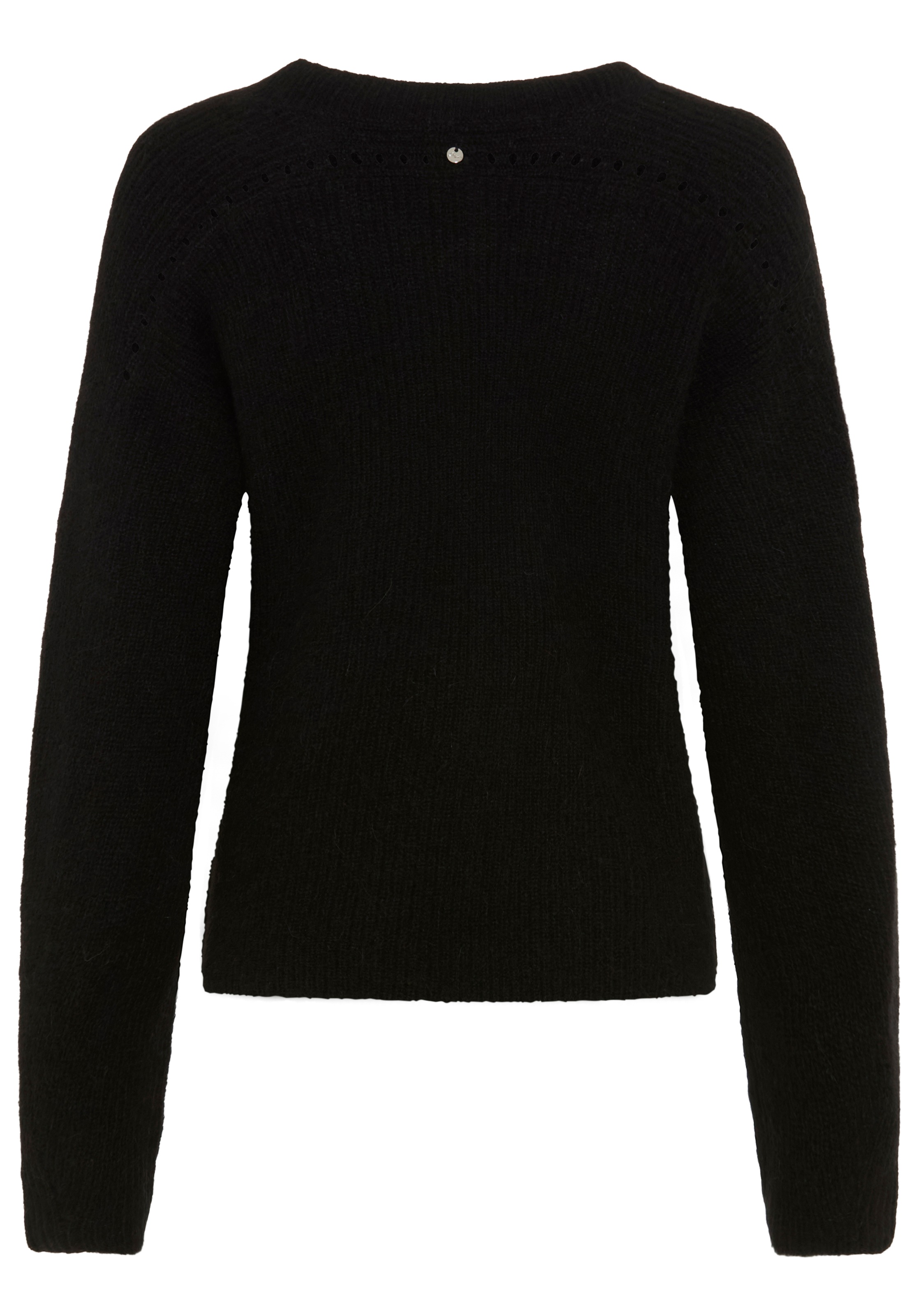 BOSS ORANGE Strickpullover »Fenne Premium Damenmode« aus Wollmix mit Alpaka, Ajourstrickdetails