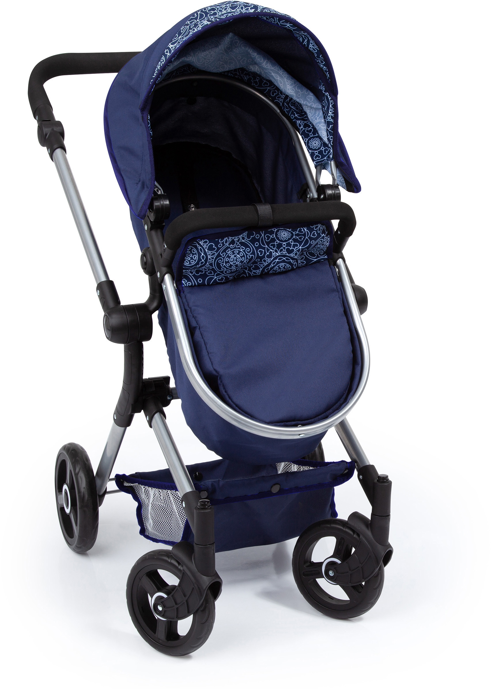 Bayer Kombi-Puppenwagen »Vario, Blau«, inkl. Wickeltasche