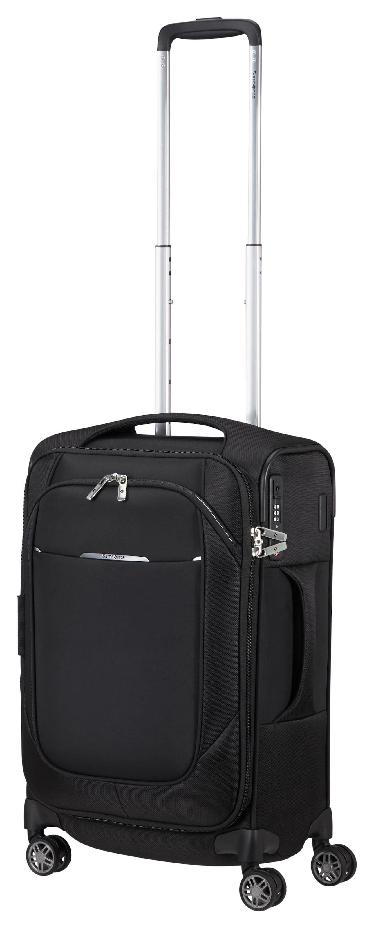 Samsonite Weichgepäck-Trolley »RE-LITE, verschiedene Größen und Farben«, (Set, 2 St., mit 2 Packwürfeln), 4 Rollen, Reisekoffer TSA-Schloss Stickerbogen Volumenerweiterung Laptopfach