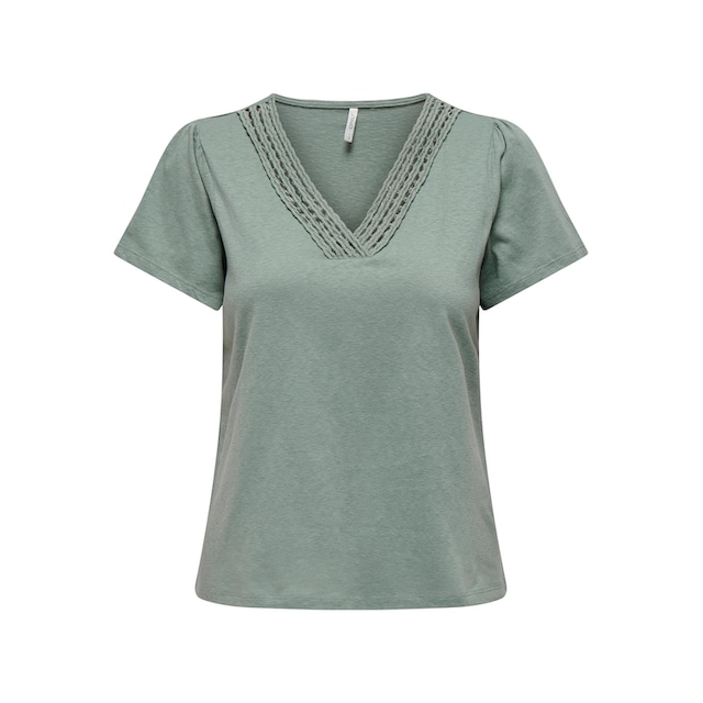 ONLY V-Shirt »ONLBENITA S/S V-NECK TOP JRS« bei ♕