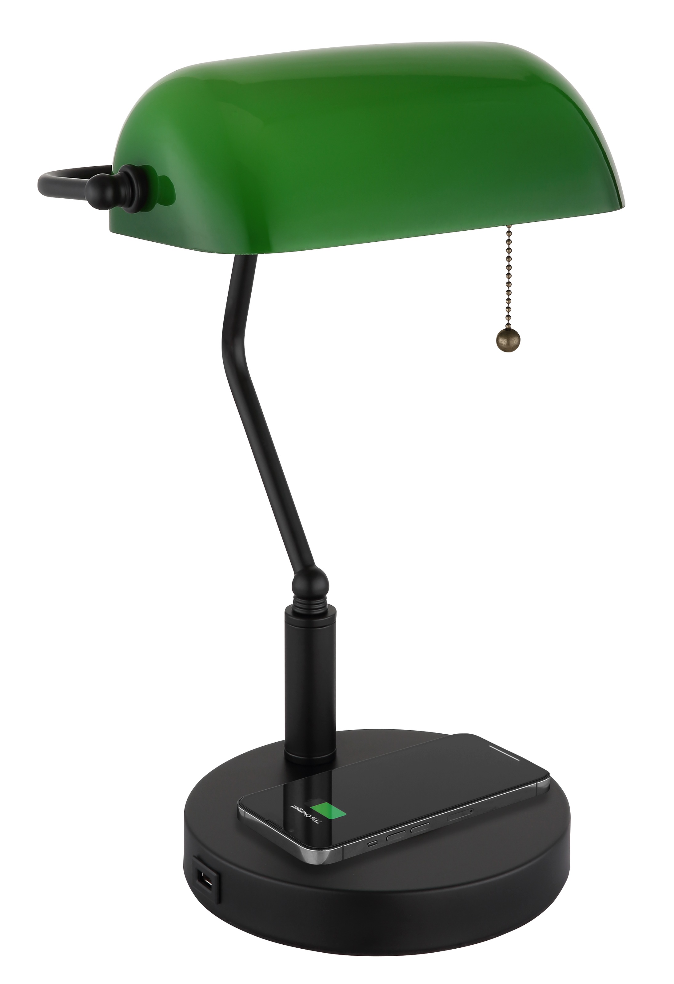 OTTO home »Eevva« E27 1 Stk. Wireless Ladefunktion, Bankerlampe, Zugschalter-Kette