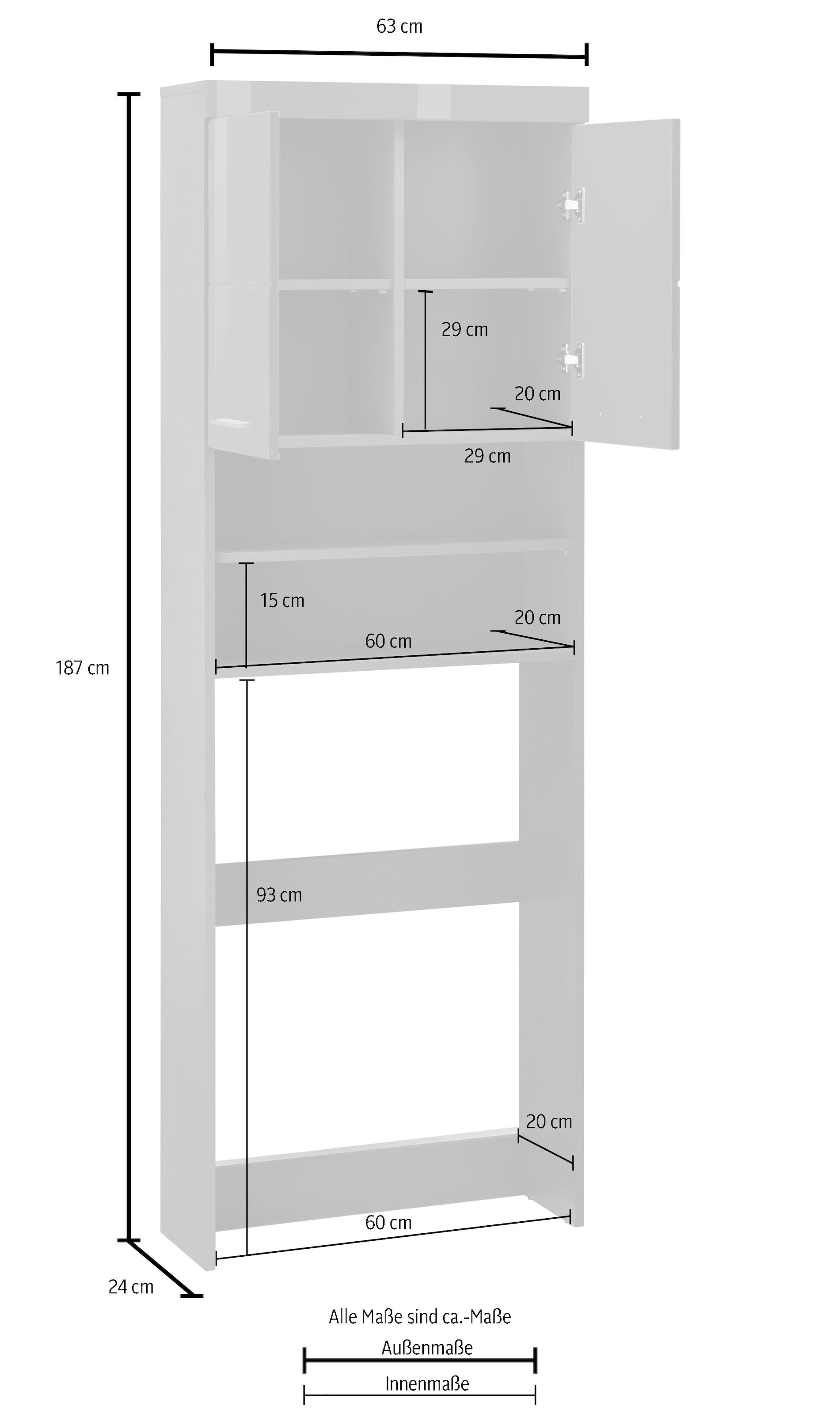 INOSIGN Waschmaschinenumbauschrank »Avena«, Höhe 187 cm, Nische für Waschmaschinen 60 cm Breite