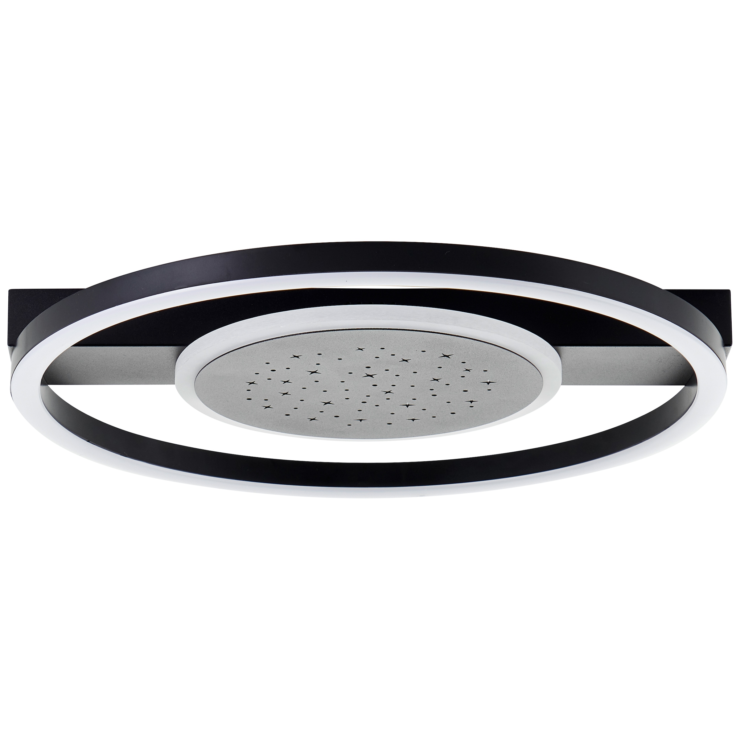 BreLight LED Deckenleuchte »Reno«, 37 x 37 cm, 2400 lm, 3000 K, Sternenglanz, schwarz