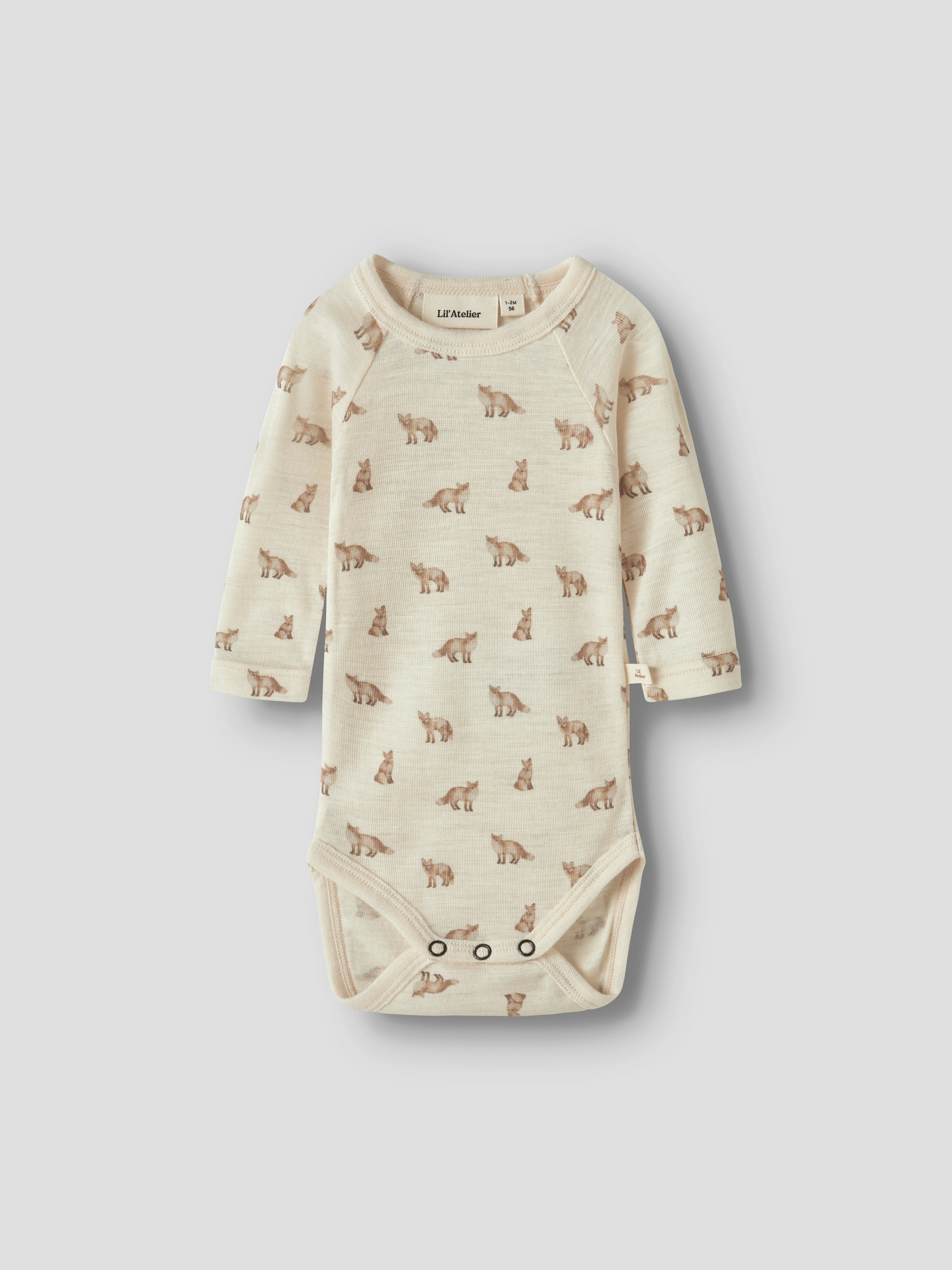 Lil' Atelier Langarmbody »NBMNALU WO LS SLIM BODY LIL NOOS« mit hohem Wollanteil, weich und wärmend