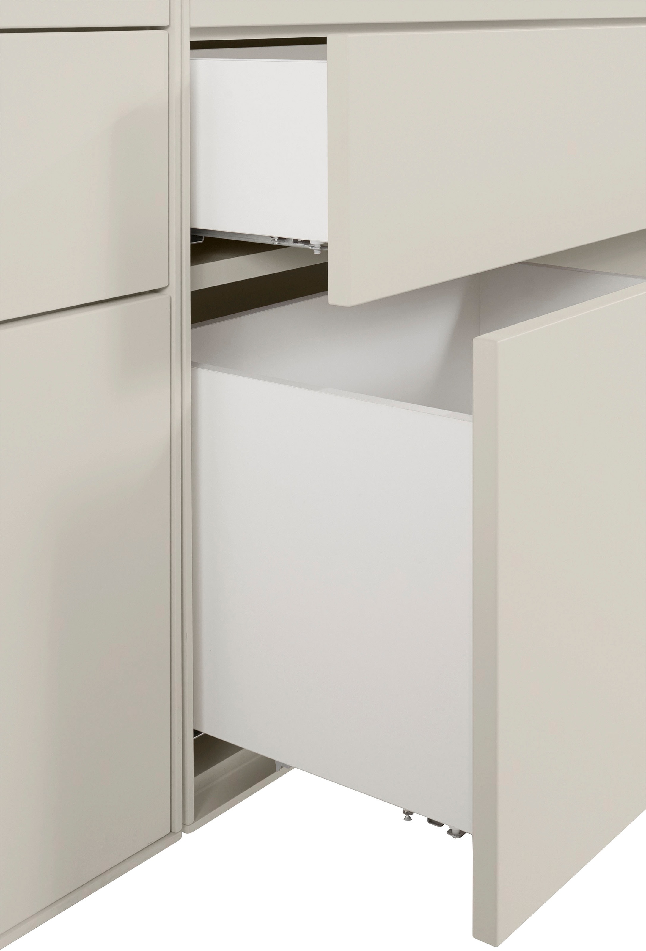 LeGer Home by Lena Gercke Sideboard »Essentials«, (2 St.), Breite: 224cm, MDF lackiert, Push-to-open-Funktion
