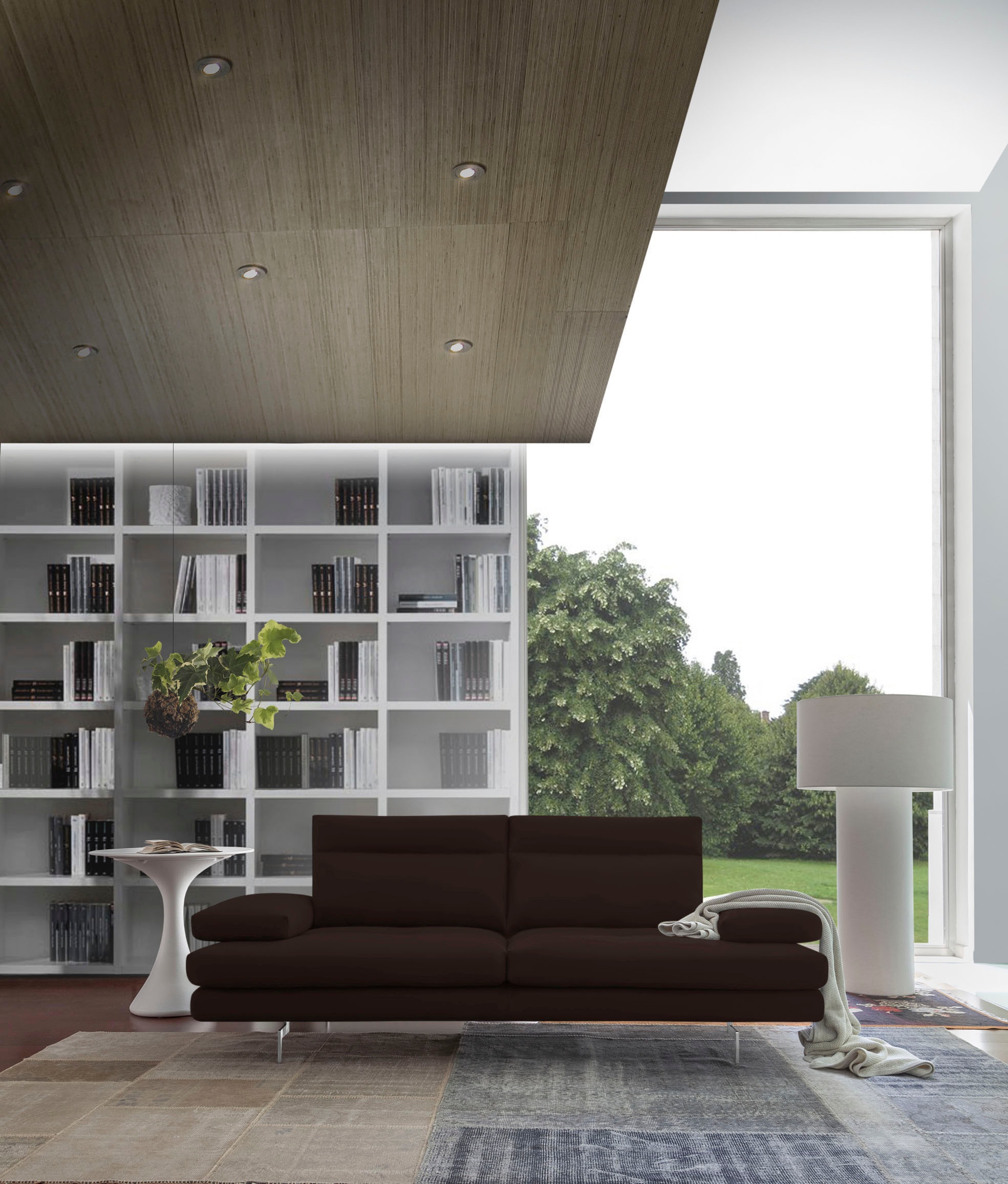 CALIA ITALIA 3-Sitzer »Toby Wing, Designsofa mit hohem Sitzkomfort, bequem und elegant«, inklusive Sitztiefenverstellung, Füße in Chrom glänzend