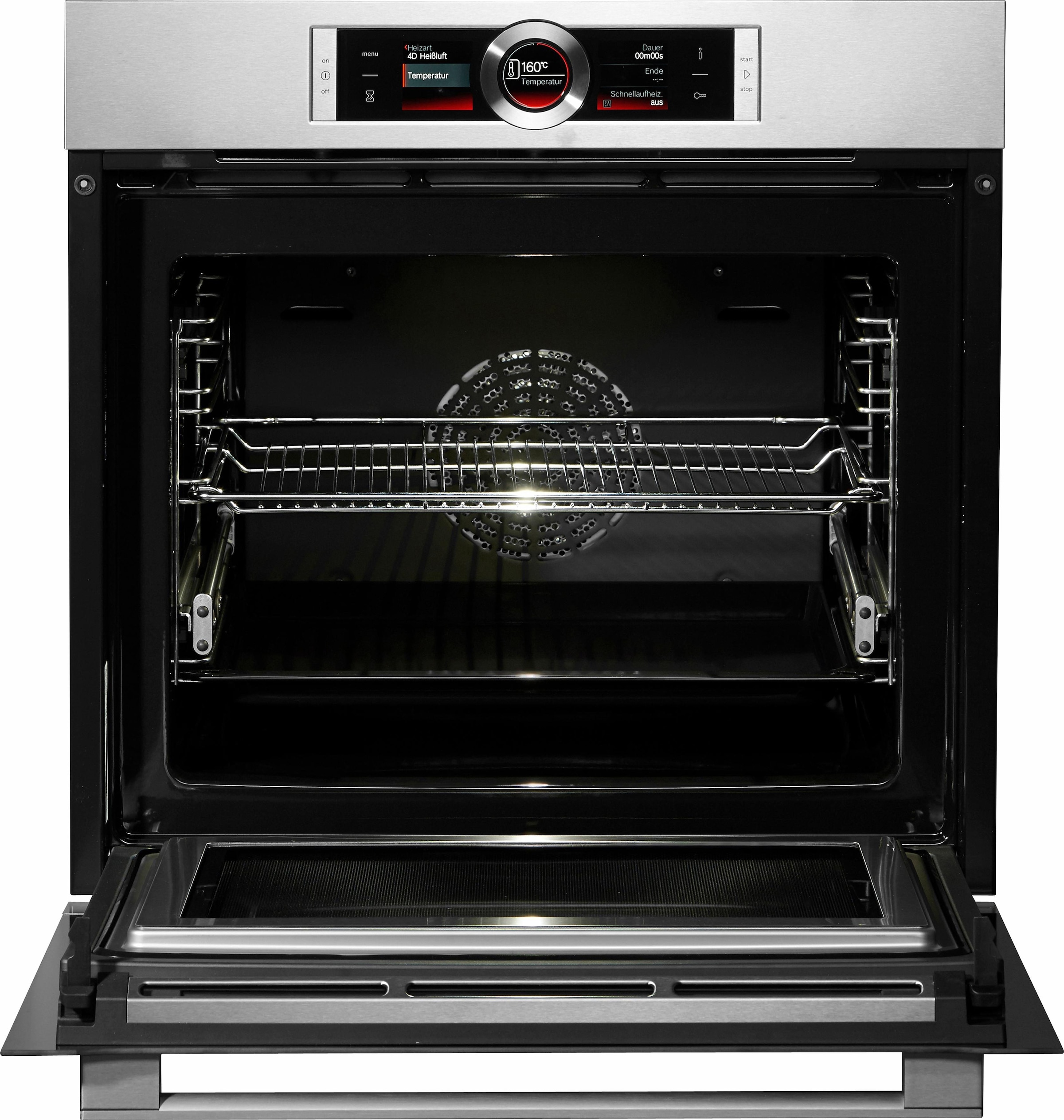BOSCH Backofen mit Mikrowelle Serie 8 »HMG636RS1«, mit Vollauszug, ecoClean Direct, mit 4D Heißluft