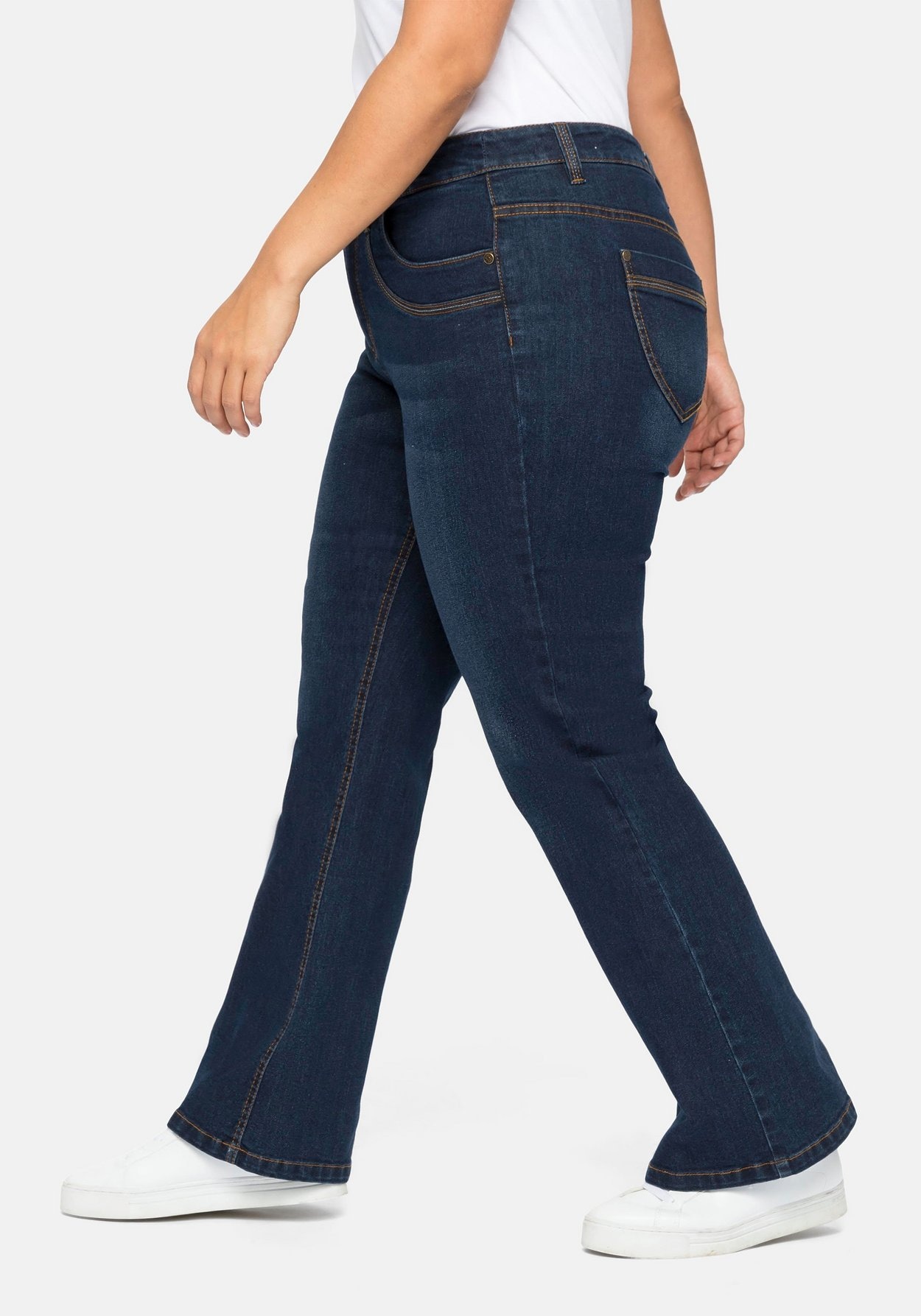 Sheego Bootcut-Jeans »Jeans mit verstellbarem Bund«