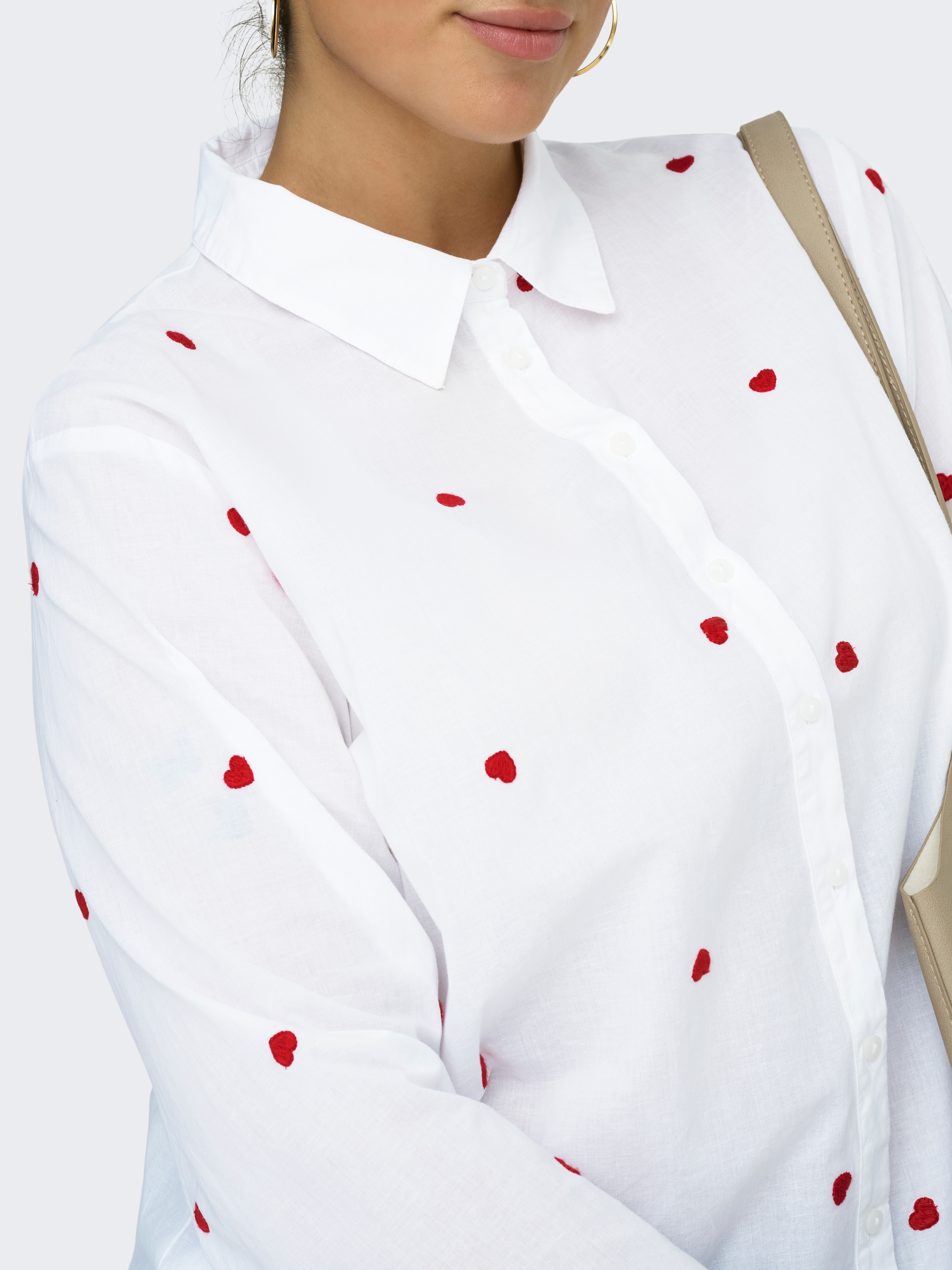 ONLY CARMAKOMA Langarmbluse »CARNEW LINA GRACE LS EMB SHIRT WVN NOOS« Baumwolle