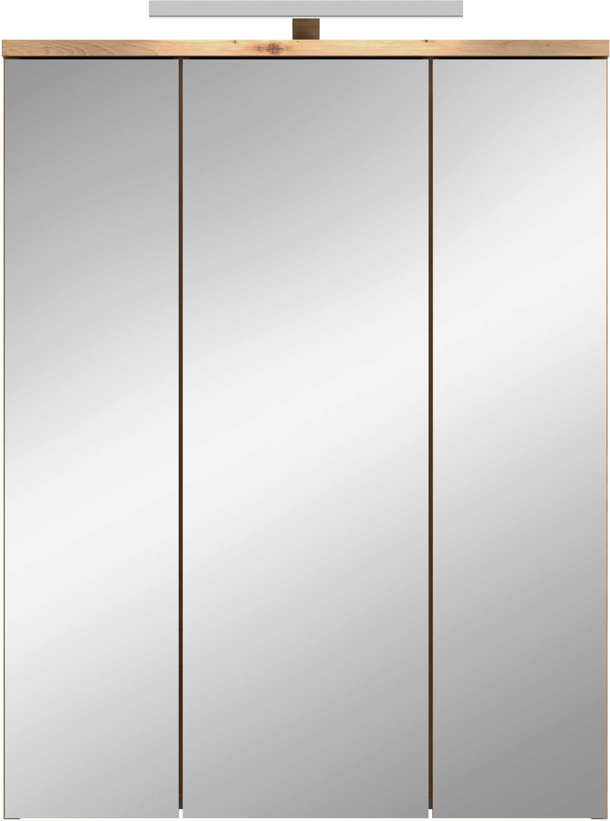 welltime Badezimmerspiegelschrank »LUCCA, Breite 60cm, inkl. LED Beleuchtung, 3 Spiegeltüren« Set, 2 Stk. tlg.