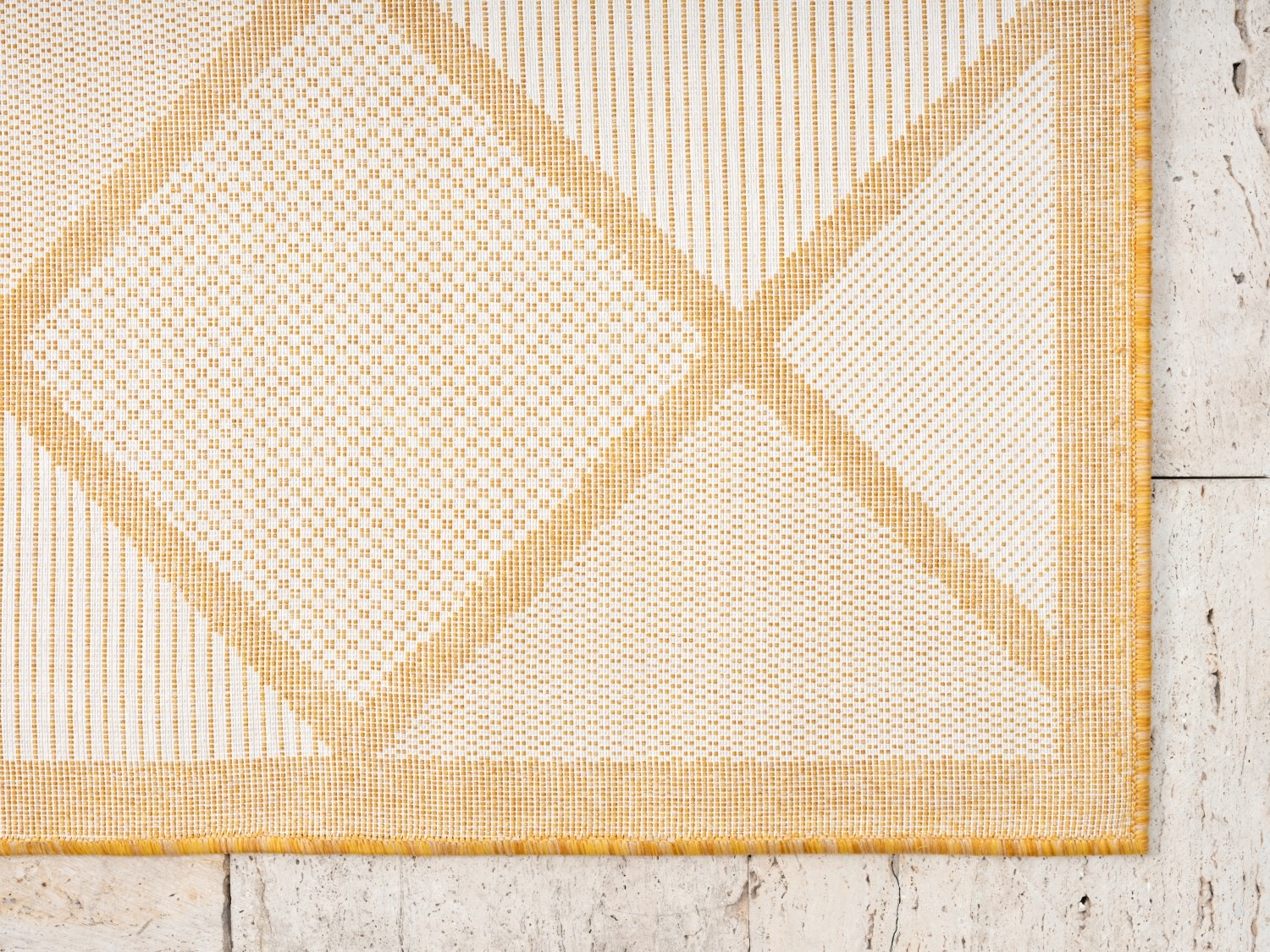 Myflair Möbel & Accessoires Teppich »Amara Lagerräumung«, rechteckig, 8 mm Höhe, Uni Farben, Hoch-Tief Effekt, Outdoor geeignet, Balkon, Terrasse