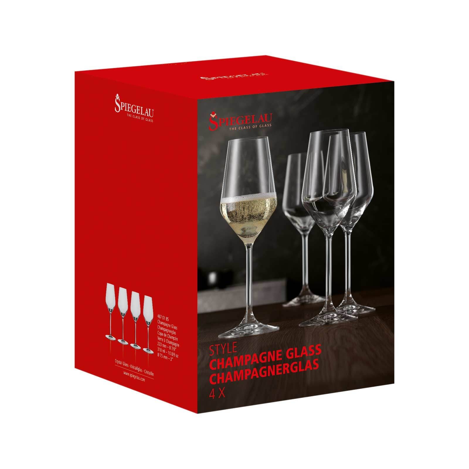 SPIEGELAU Champagnerglas »Champagnergläser Style 310 ml 4er Set transparent«
