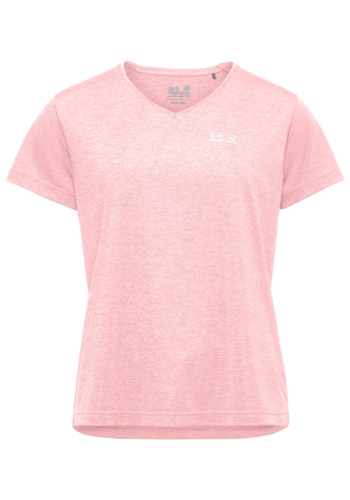 Jack Wolfskin Funktionsshirt »WILDTRAIL T W« mit V-Ausschnitt, aus Polyester, normale Länge, Kurzarm