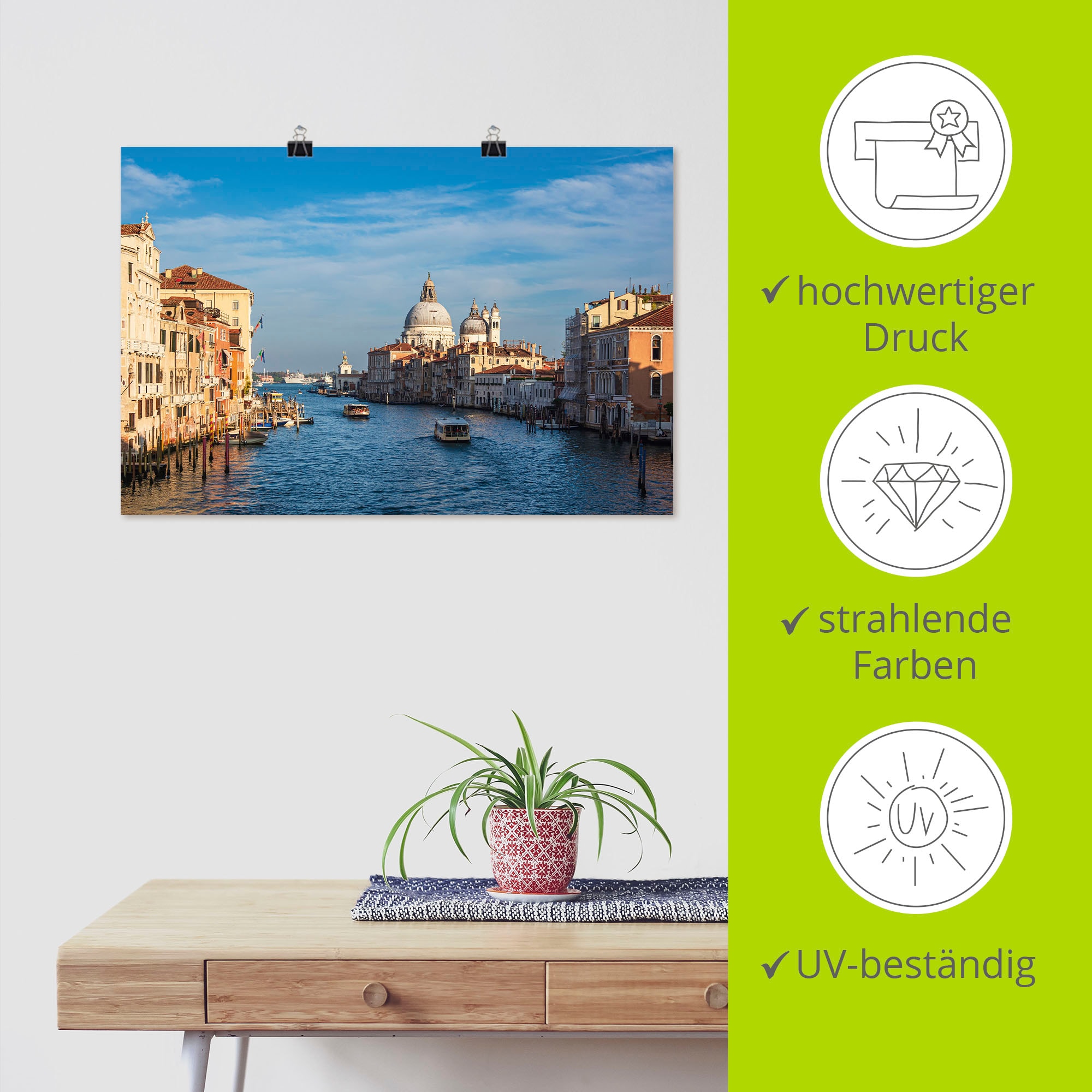 Artland Wandbild »Kirche Santa Maria della Salute Venedig« Venedig 1 Stk. tlg. ohne Rahmen