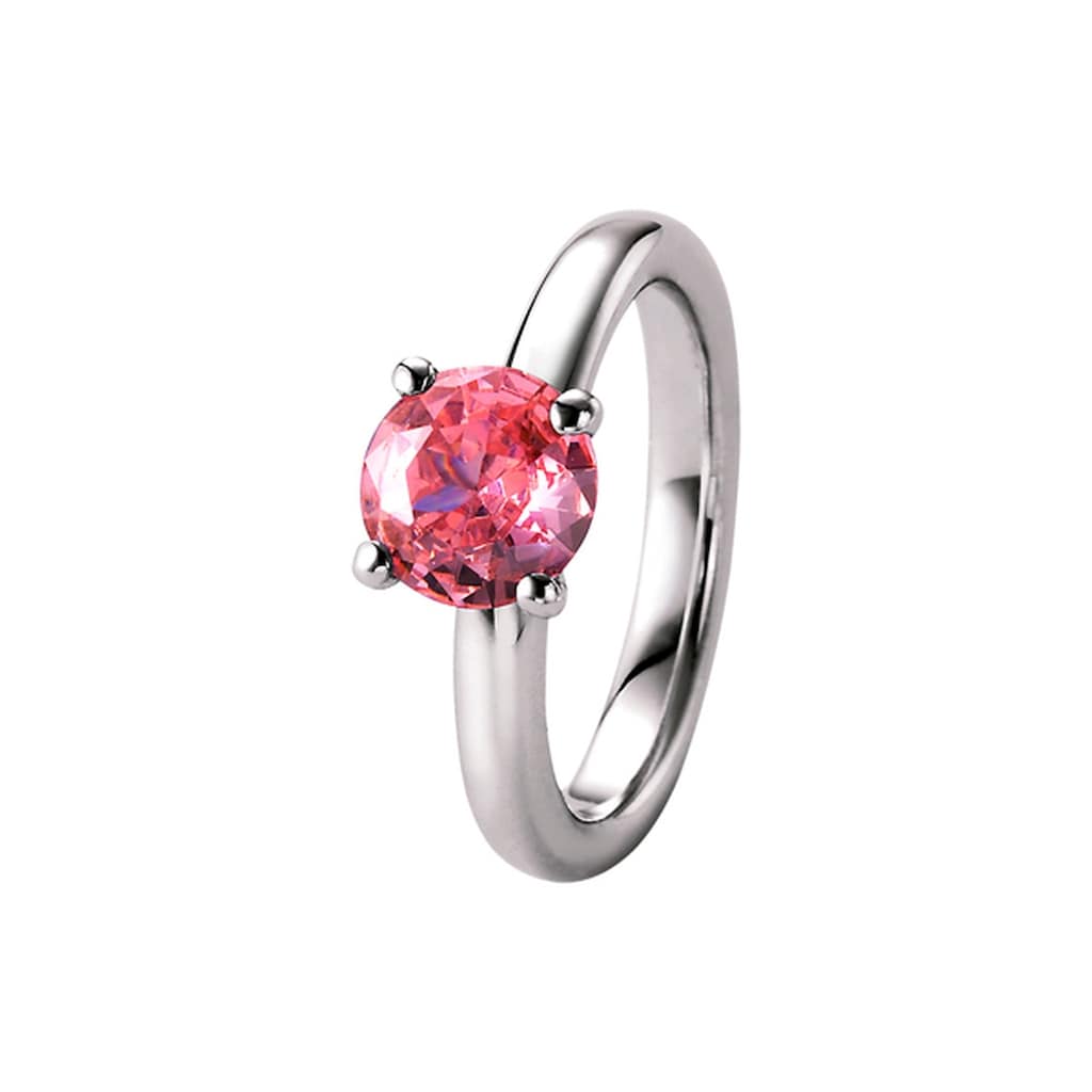 GIORGIO MARTELLO MILANO Silberring »Ring mit rosa Zirkonia, Silber 925«