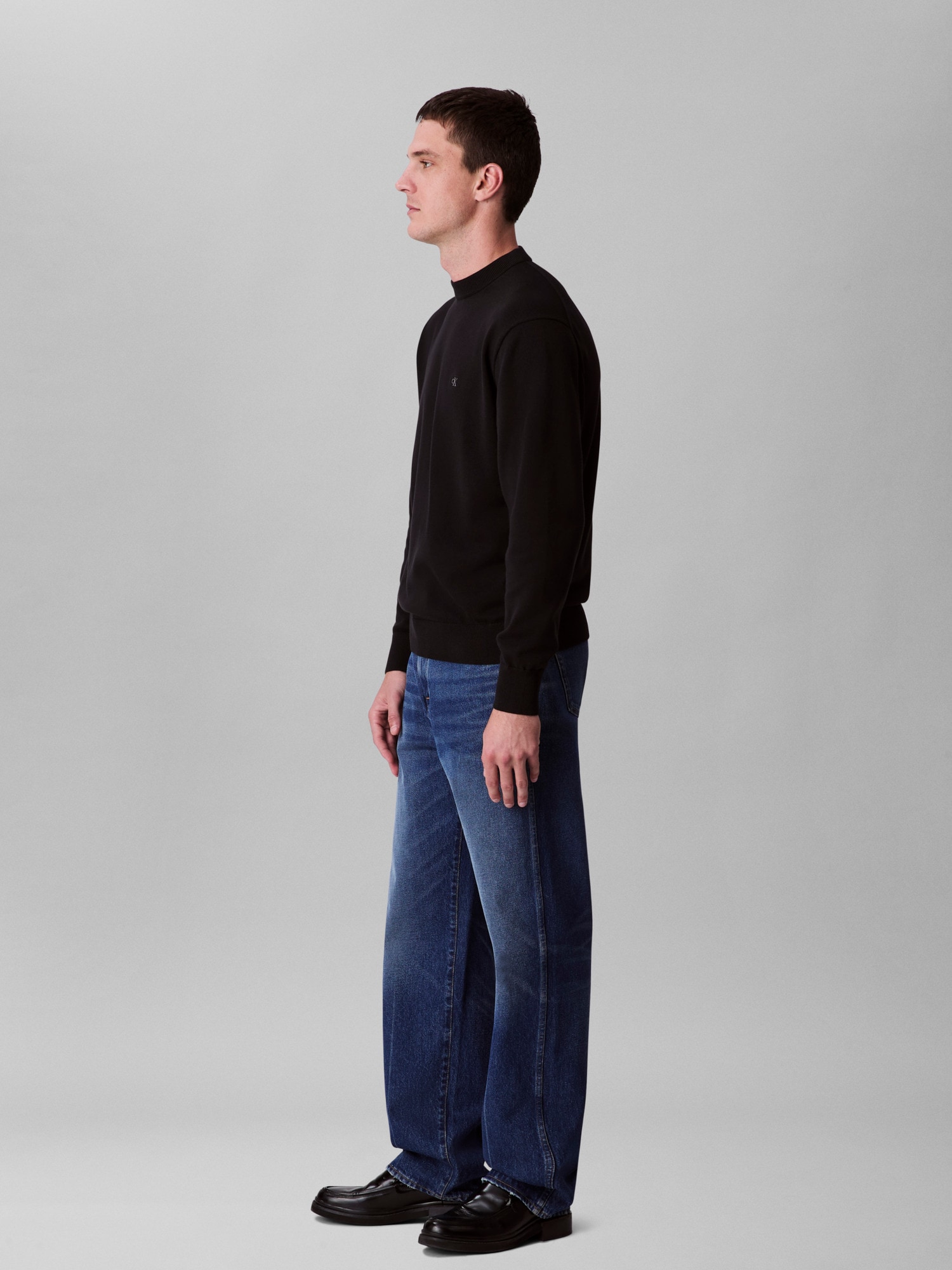 Calvin Klein Jeans Strickpullover »LS EZ COTTON CREWNK SWEATER 12GG« Mit Rundhalsausschnitt