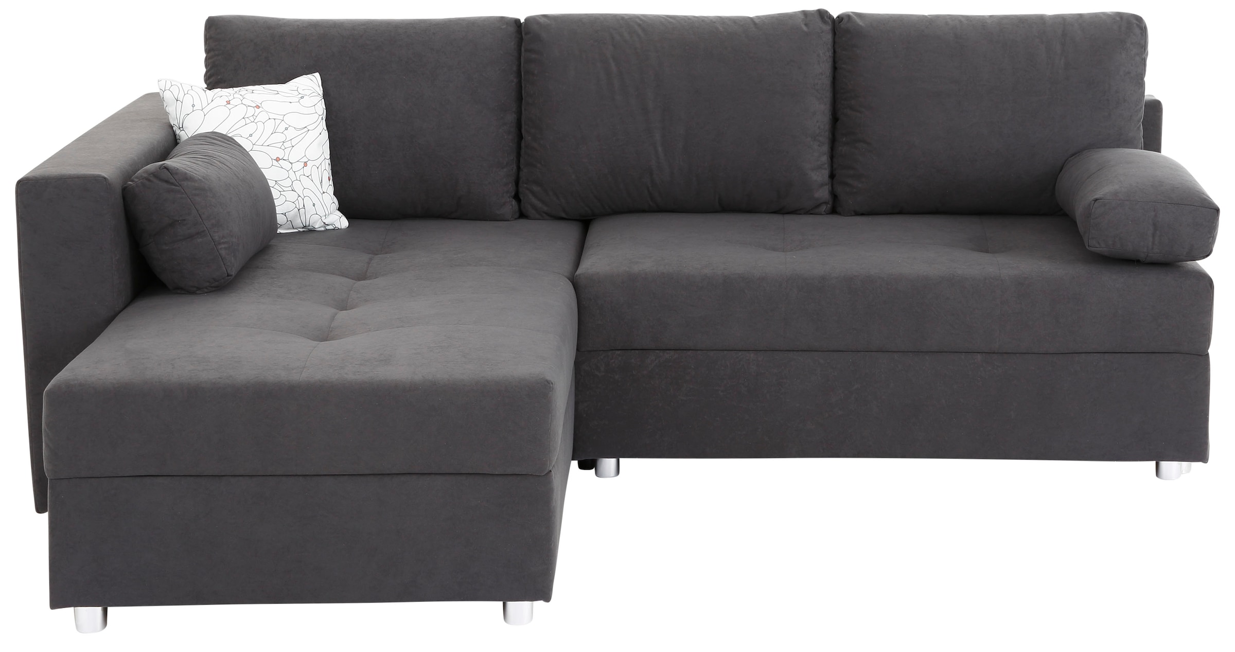 Home affaire Ecksofa »Italia L-Form«, mit Bettfunktion und Bettkasten, Federkern-Polsterung