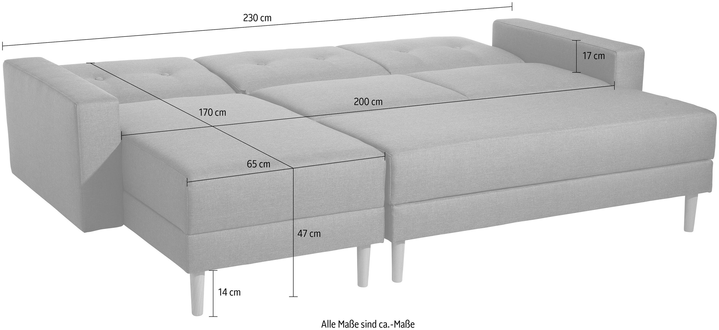 Max Winzer® Ecksofa »Just Chill kubisches Schlafsofa im skandinavischen Stil, bequem«, Recamiere links oder rechts montierbar, mit Rückenverstellung