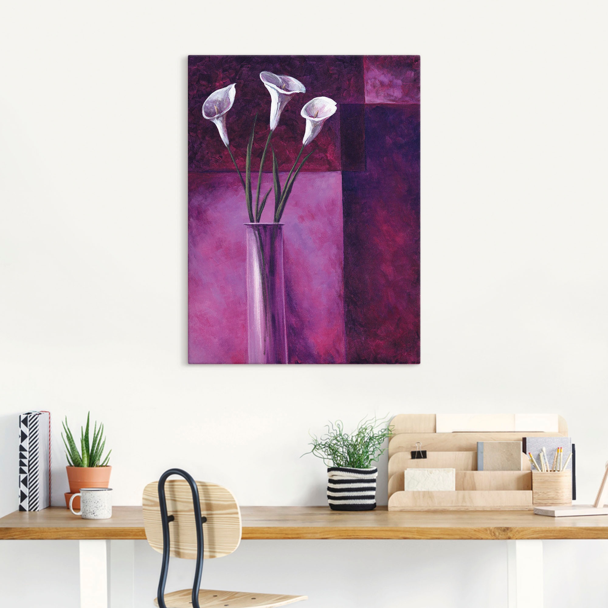 Artland Wandbild »Callas Lila« 1 Stk. tlg. als Alubild, Outdoorbild, Leinwandbild in verschied. Größen