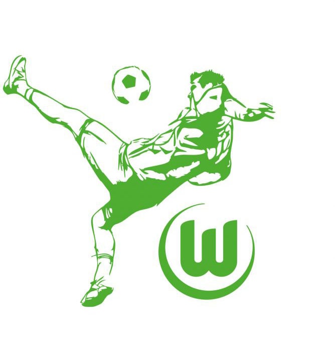 Wall-Art Wandtattoo »VfL Wolfsburg - Fußballspieler«, (1 St.) auf Rechnung  bestellen
