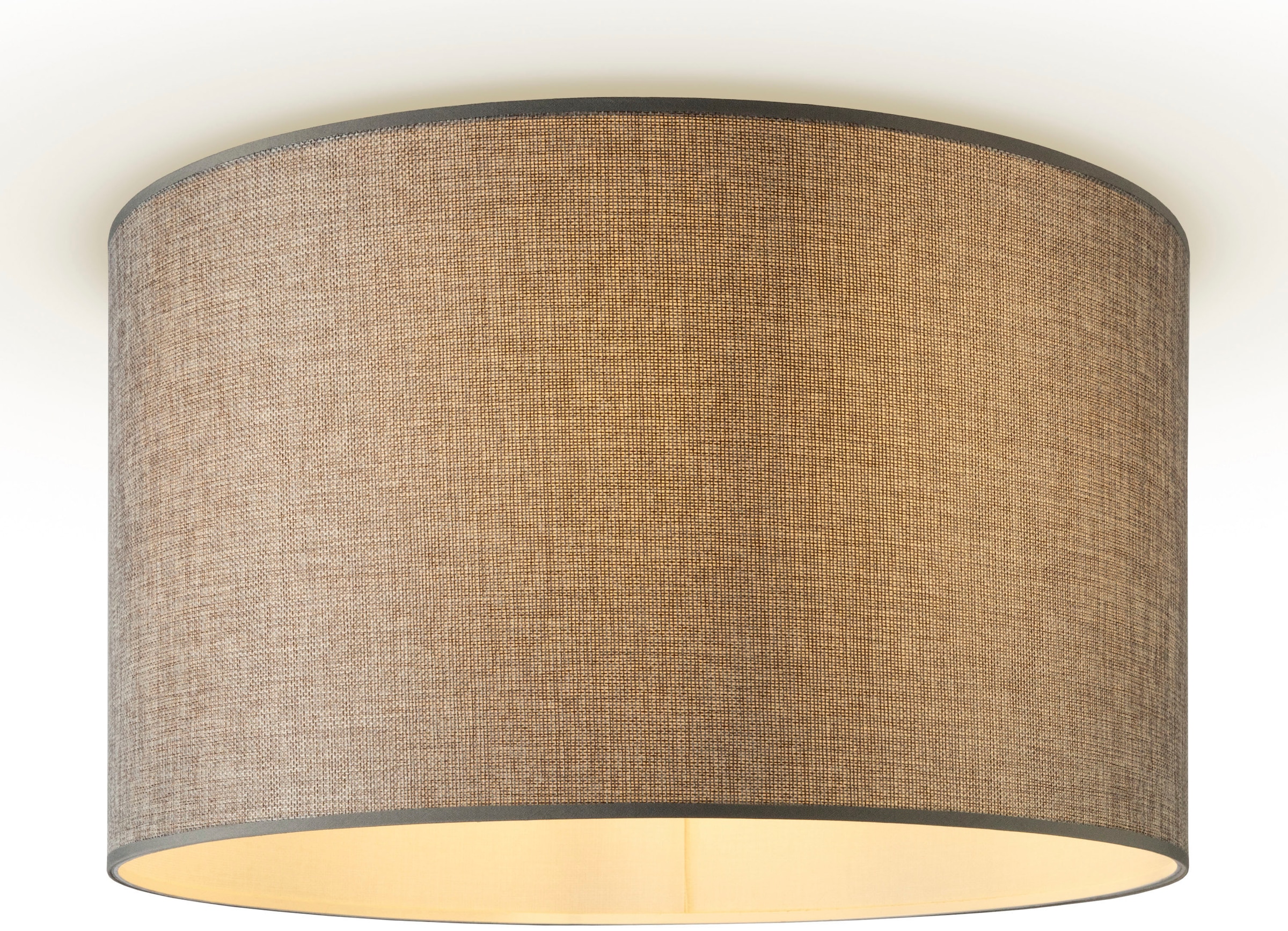 Paco Home Deckenleuchte »HUGO CANVAS UNI COLOR« E27 Esszimmer Stoffschirm Einfarbig Leinen Skandinavisch Deckenleuchte