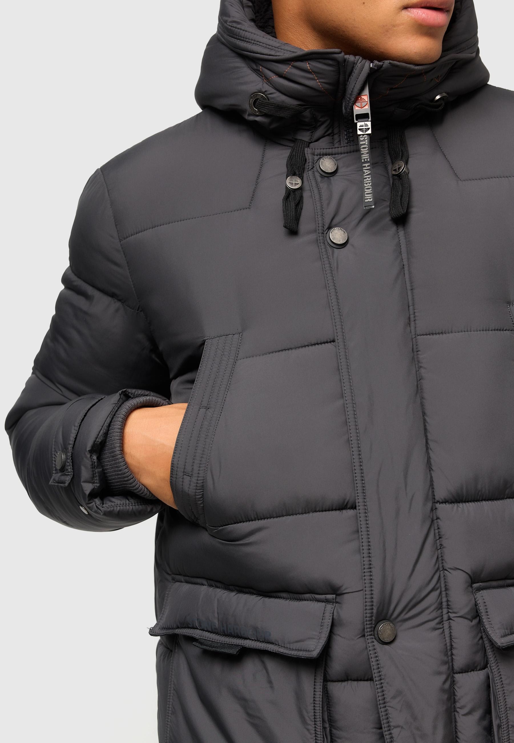 Stone Harbour Wintermantel »Wintermantel Beviis«, Warmer Winter Steppmantel mit coolen Details