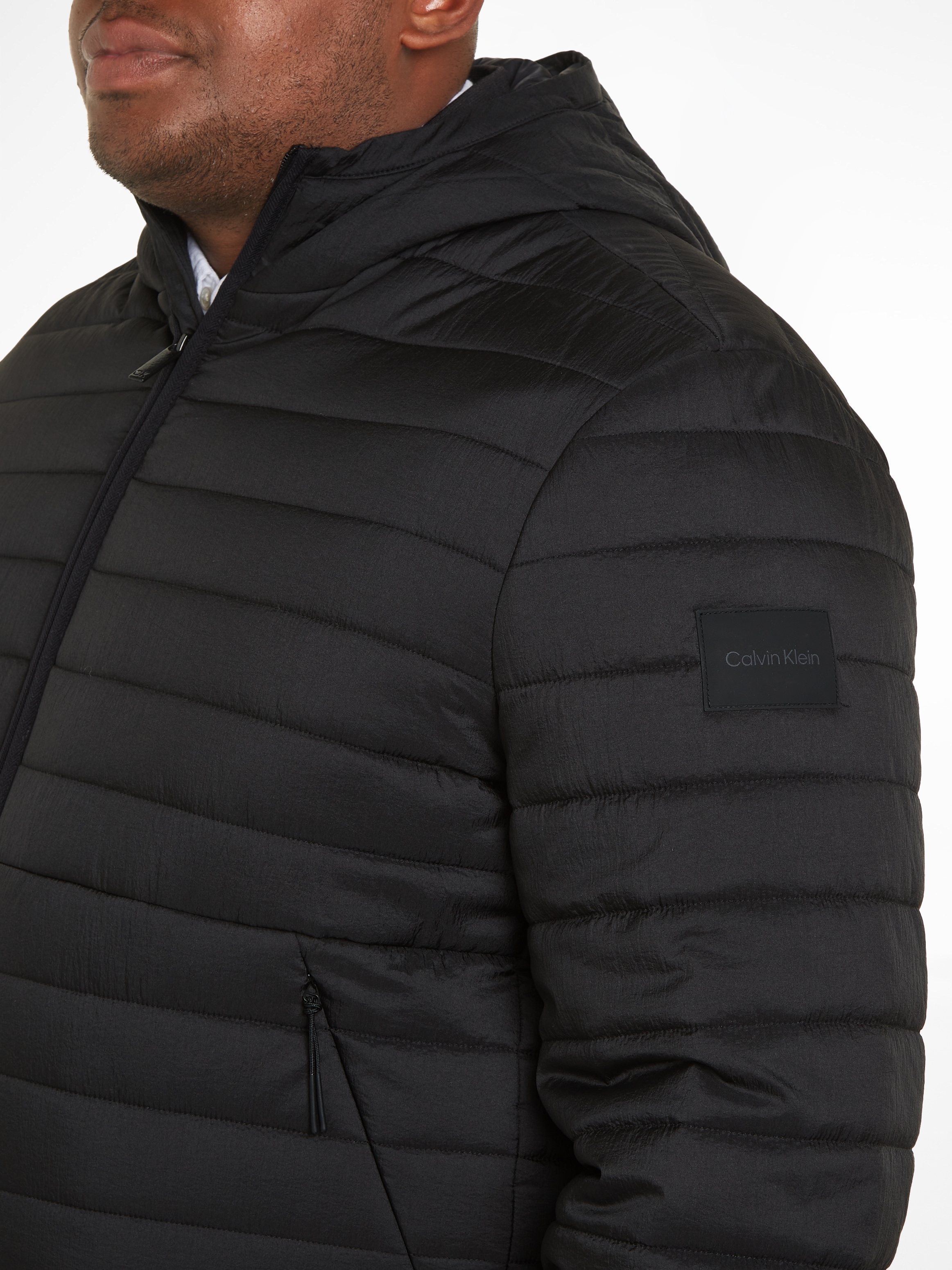 Calvin Klein Big&Tall Steppjacke »BT_QUILTED CRINKLE JACKET HOOD«, mit Kapuze