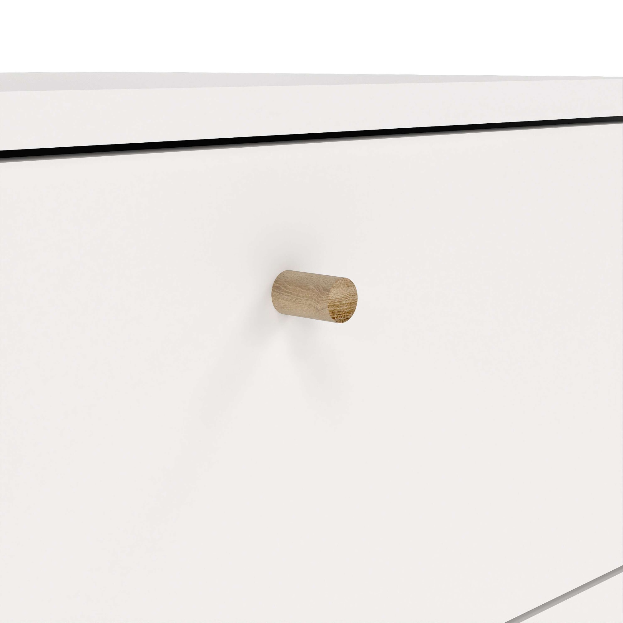 andas Highboard »Bodo, Hochkommode, Aufbewahrung, Stauraum«, mit 5 Schubladen, Beine und Griffe aus Echtholz, Breite 50 cm