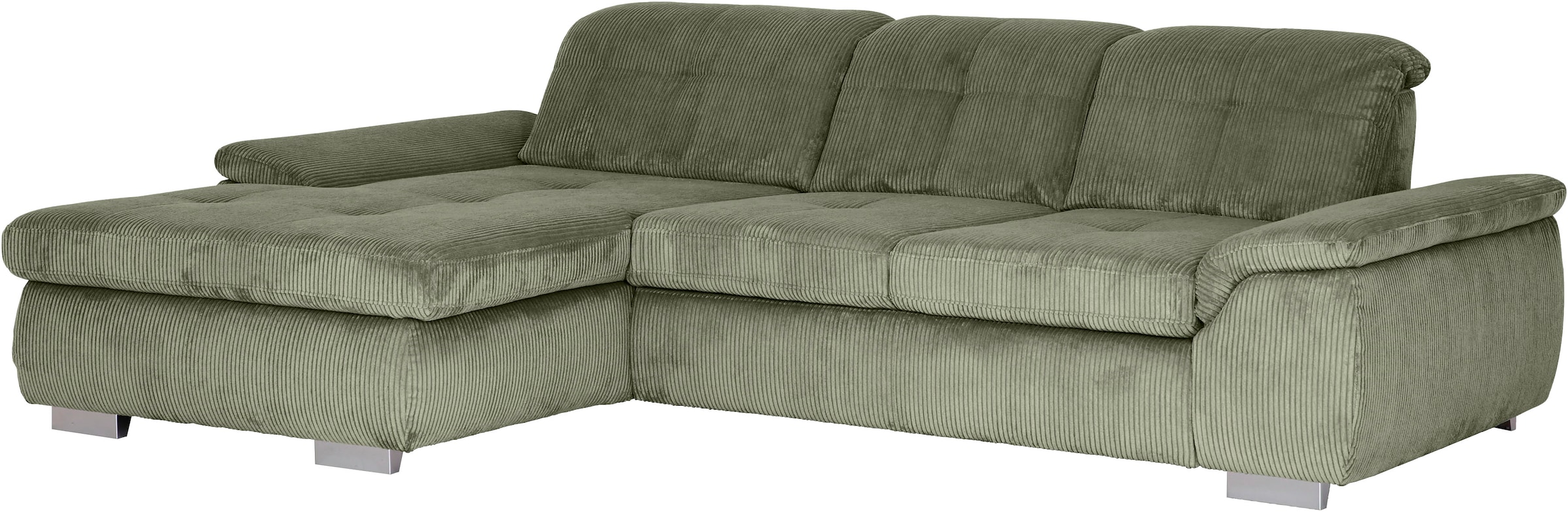 Die PlanBar Ecksofa »MP-IN16037 L-Form, Breite 289 cm, mit Kaltschaum-Polsterung« mit Sitztiefenverstellung & Zierkissen